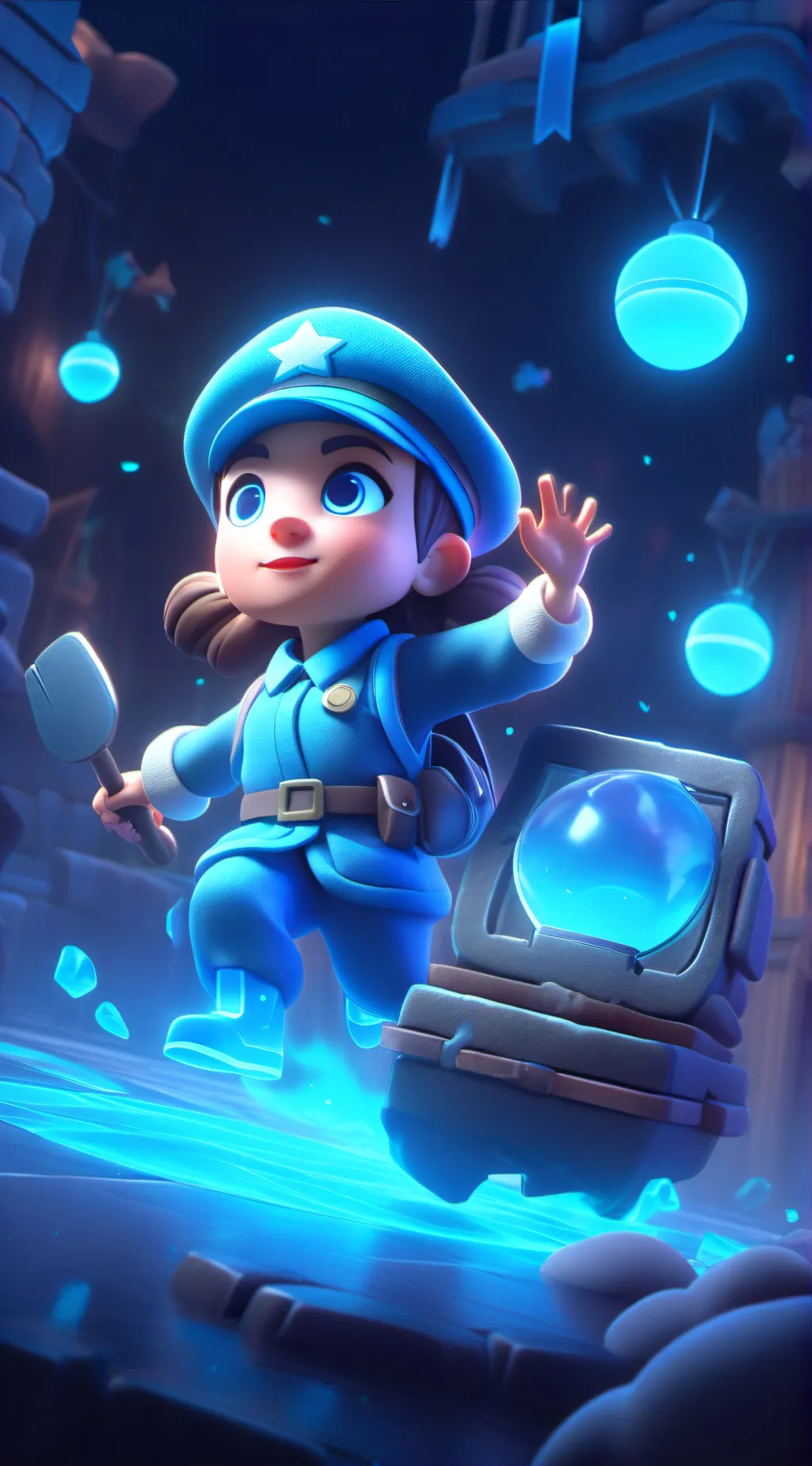 ai character: CHECKPOINT  background