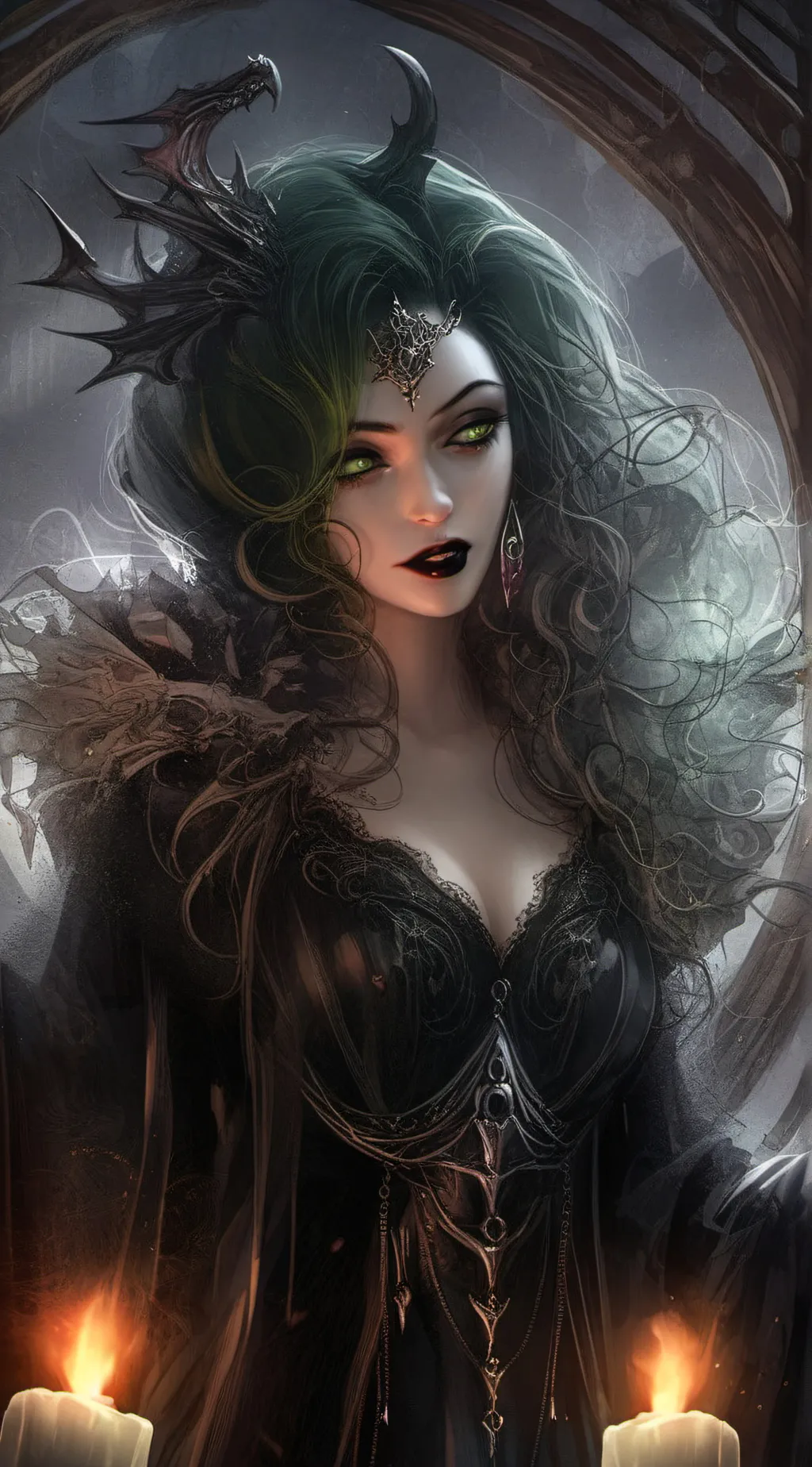 ai character: Emerald background