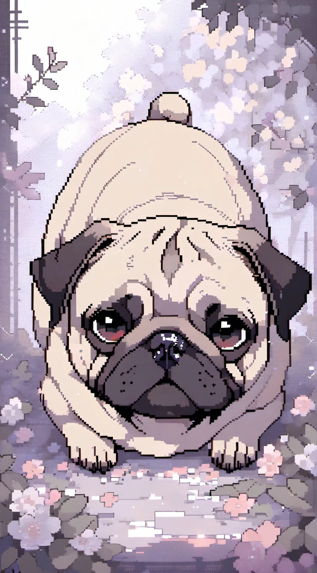ai character: my pug olive background