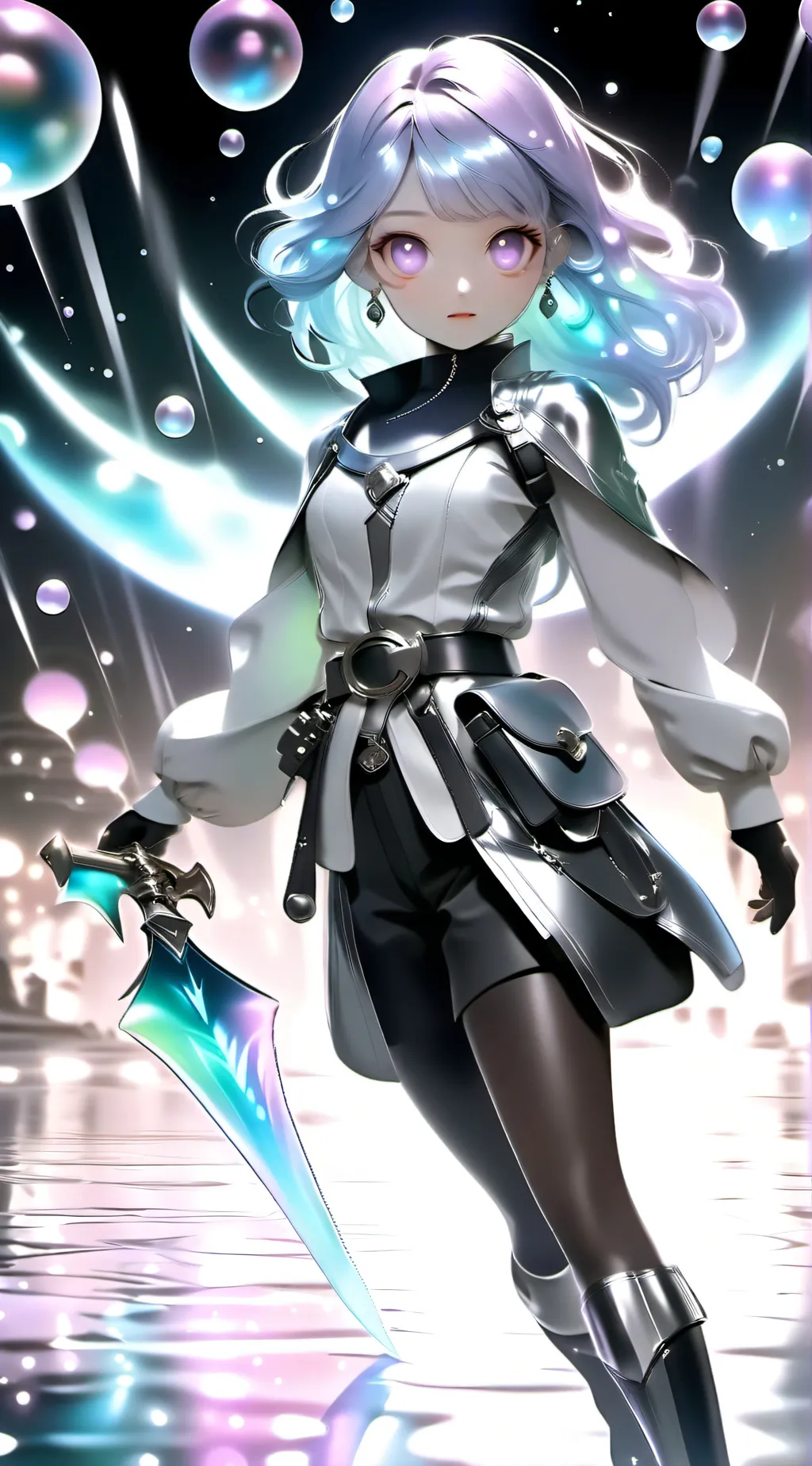 ai character: bubbles background