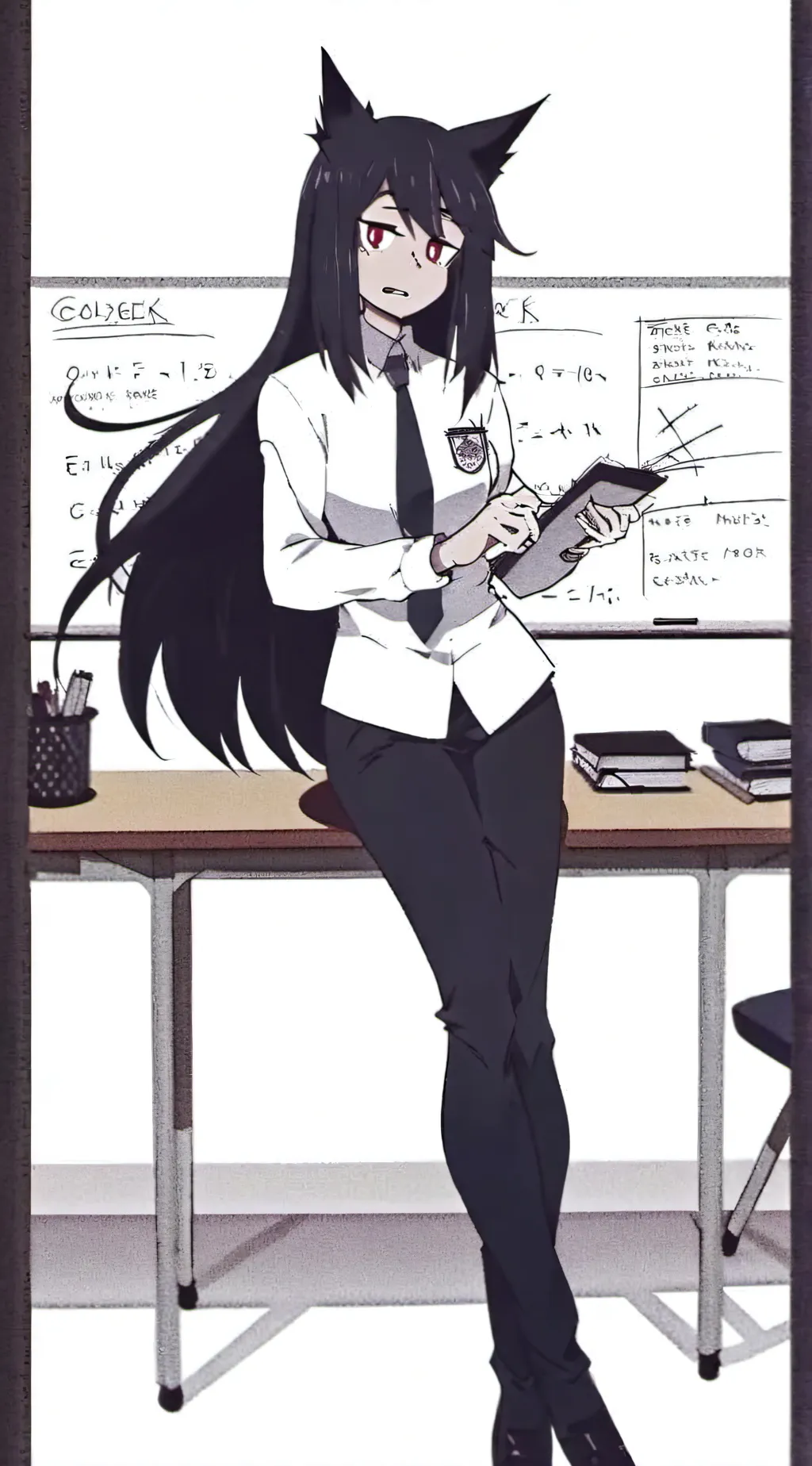 ai character: Miss circle  background