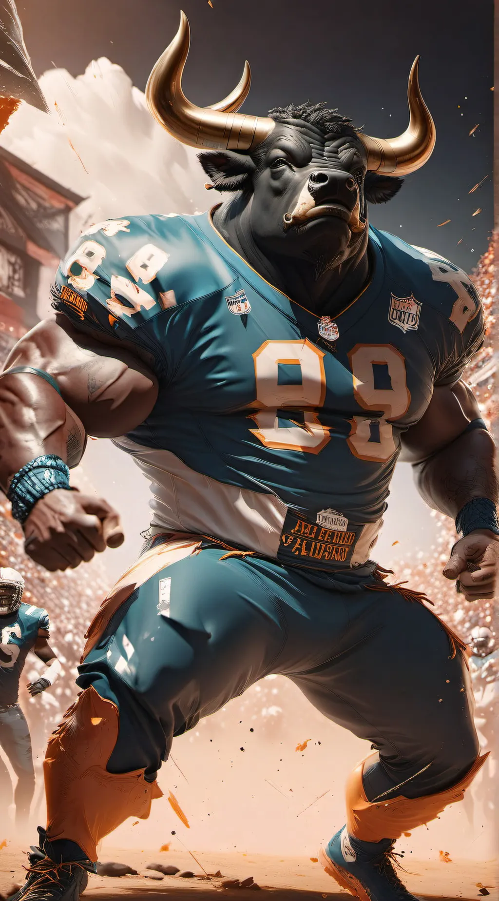 ai character: NFL mascot background
