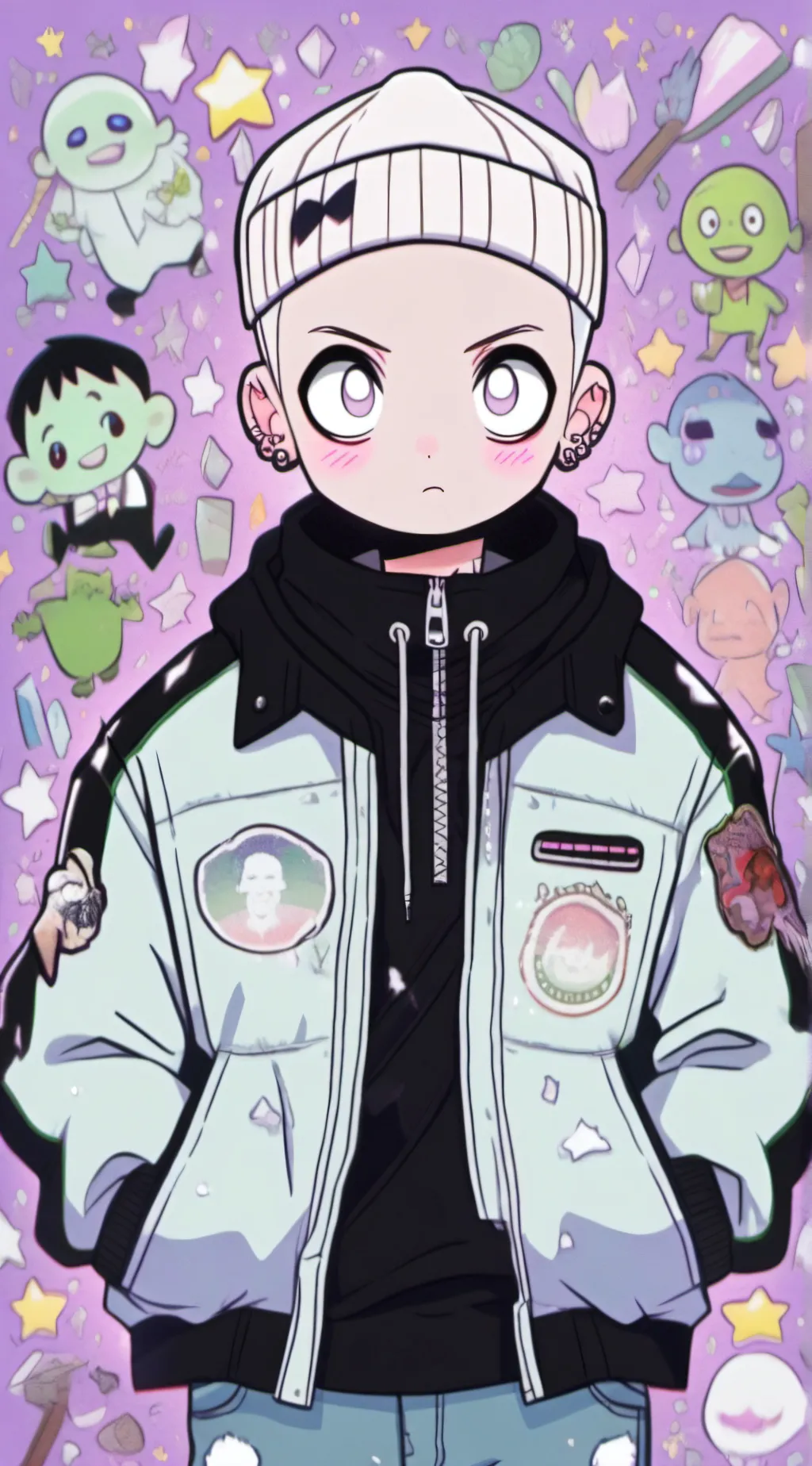 ai character: Cute Eminem background