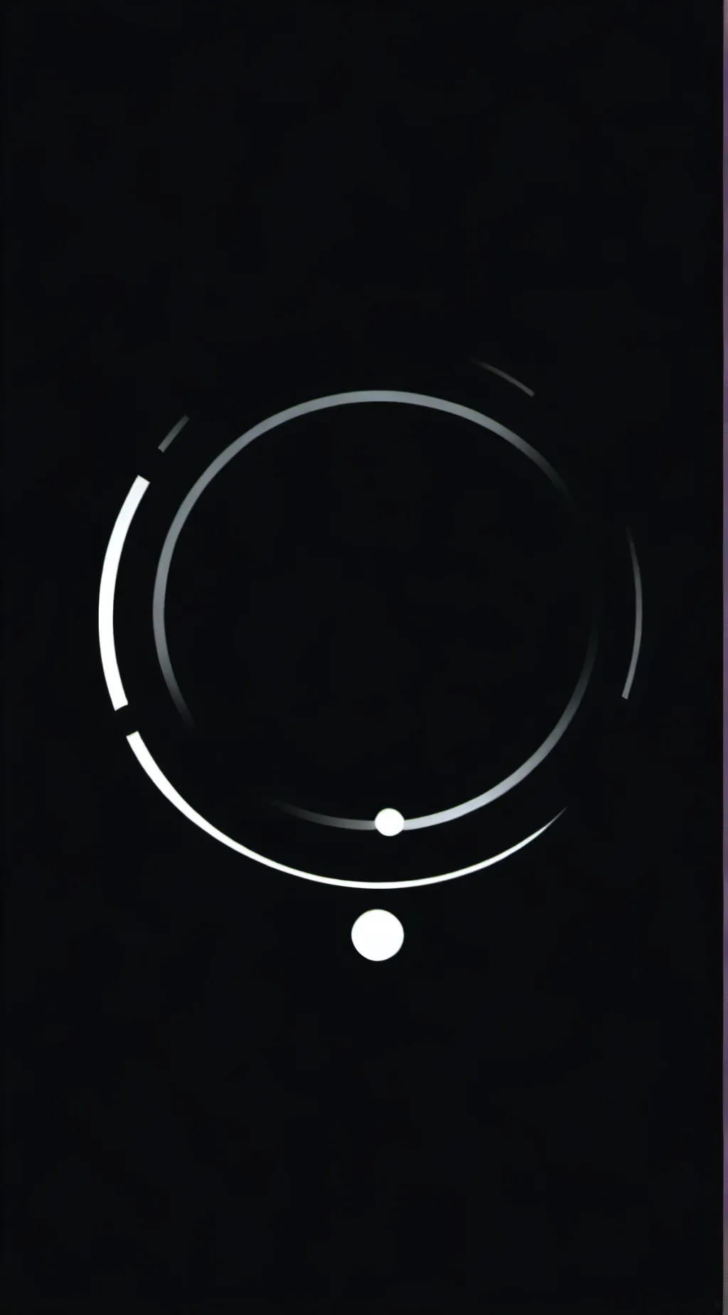 ai character: circle black hole background