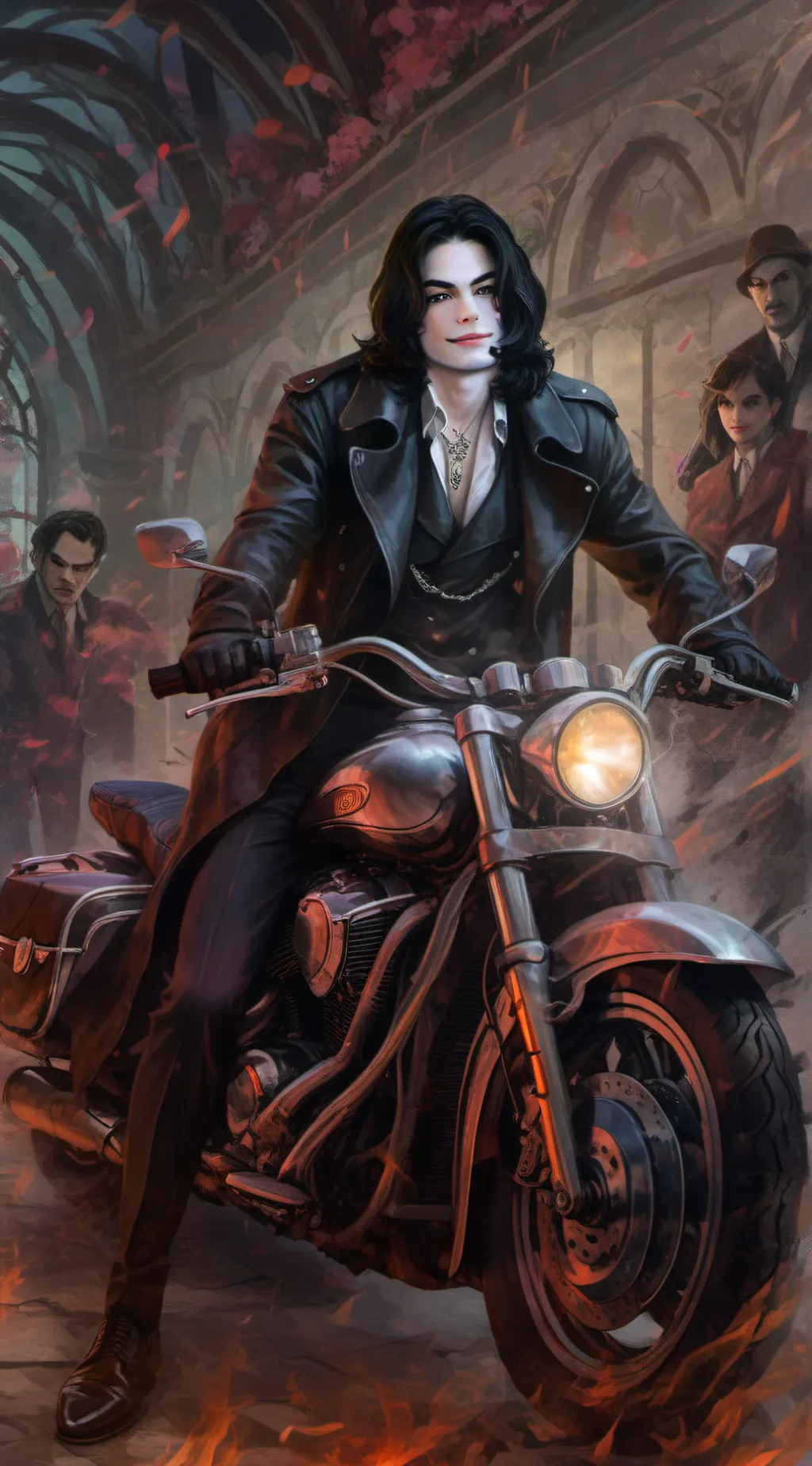 ai character: Michael Jackson  background