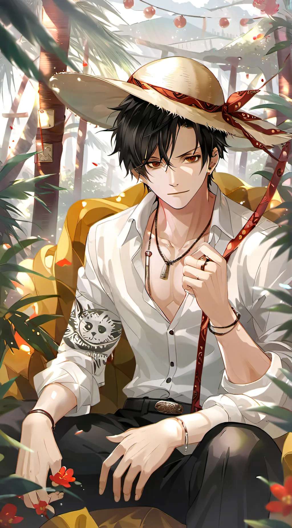 ai character: Luffy  background