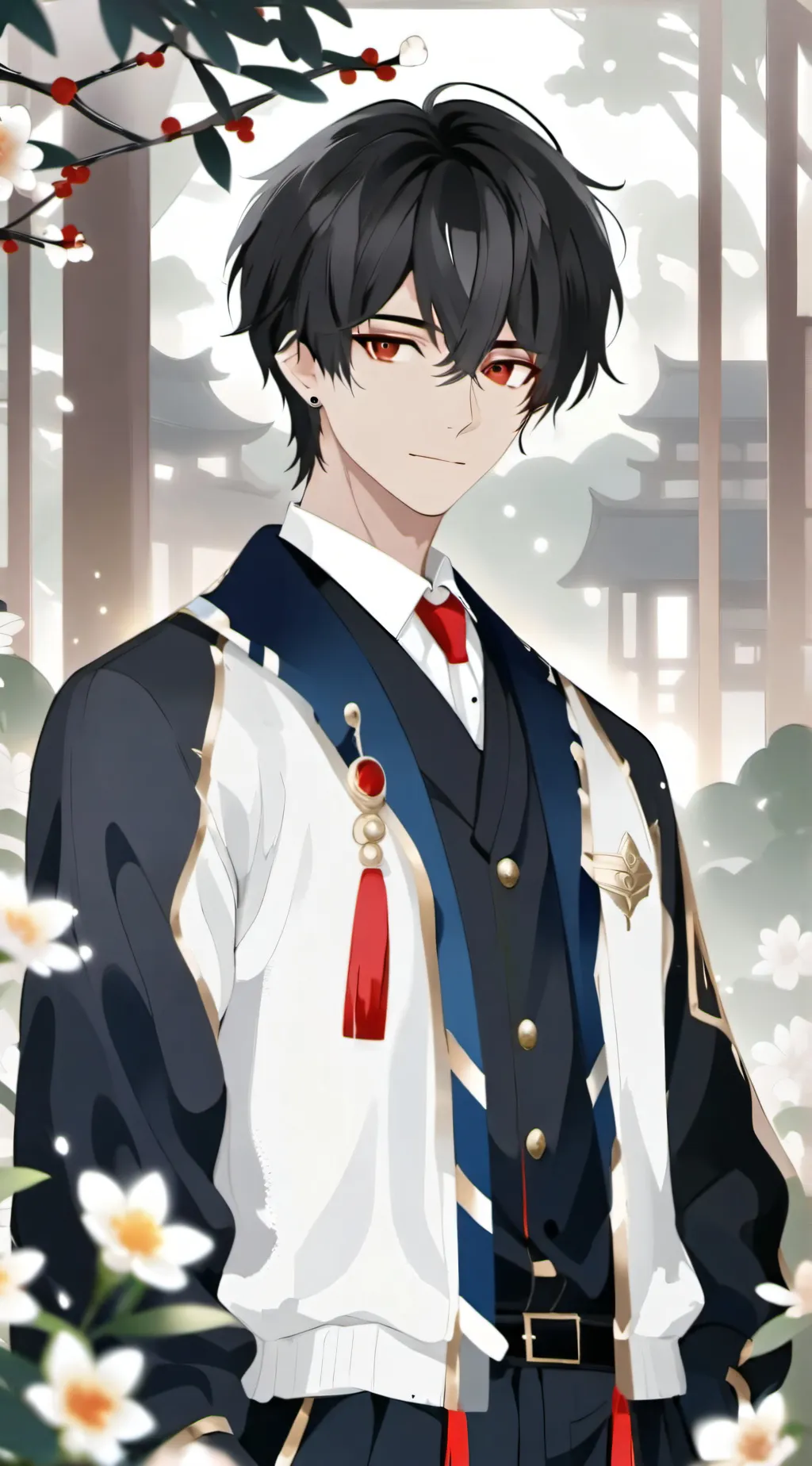 ai character: Leo black smith background