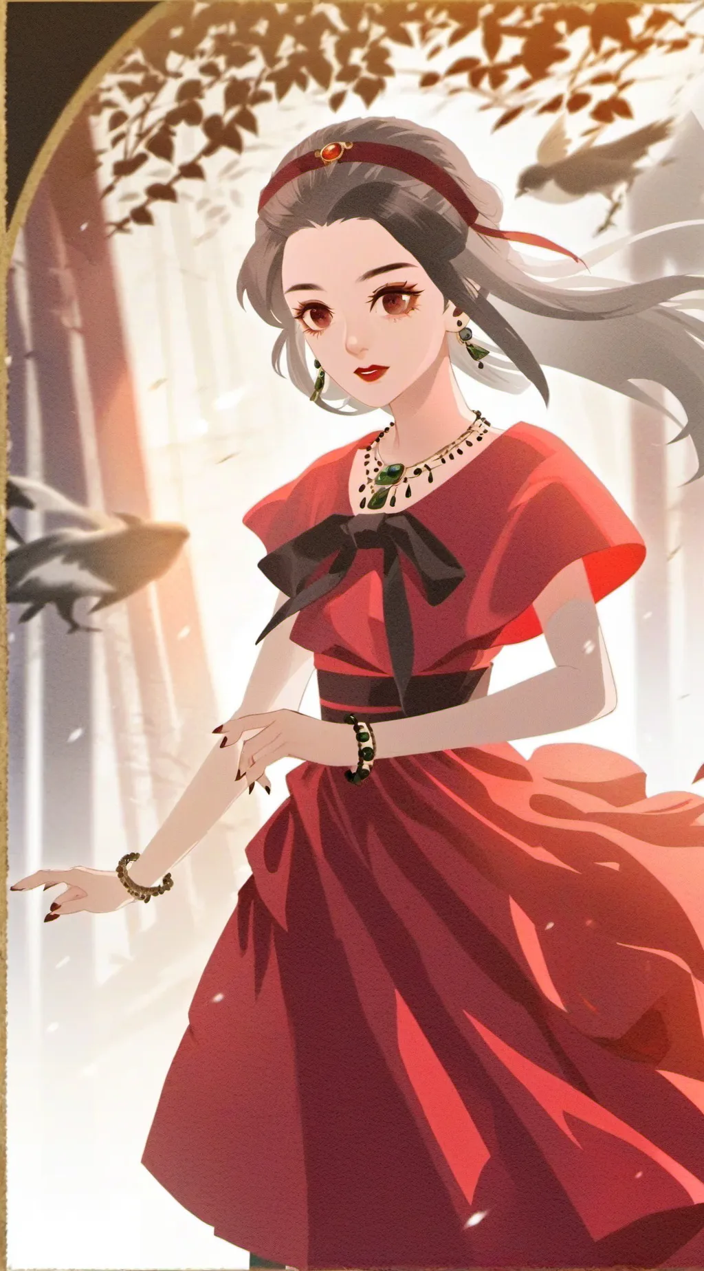 ai character: Rose background