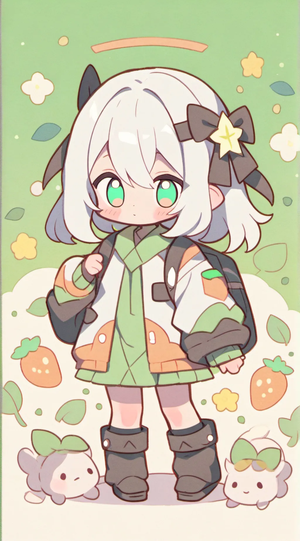 ai character: emoji cat &aphmau  background