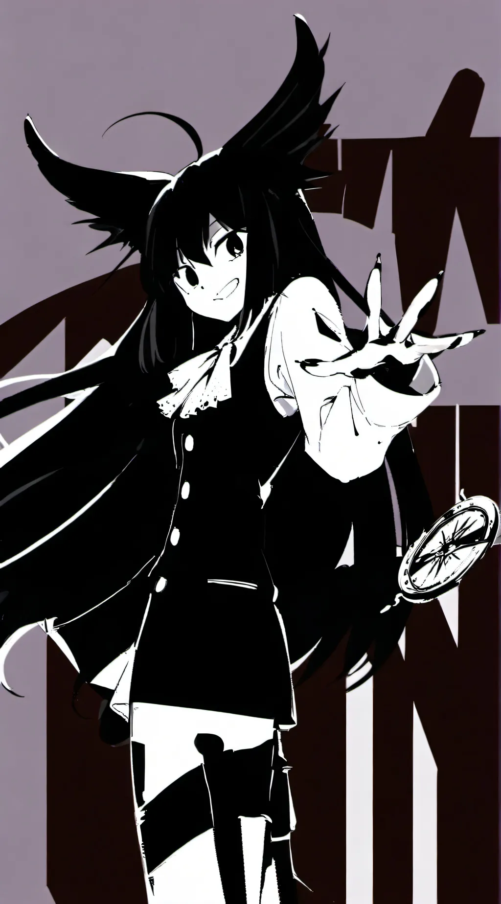 ai character: miss circle background