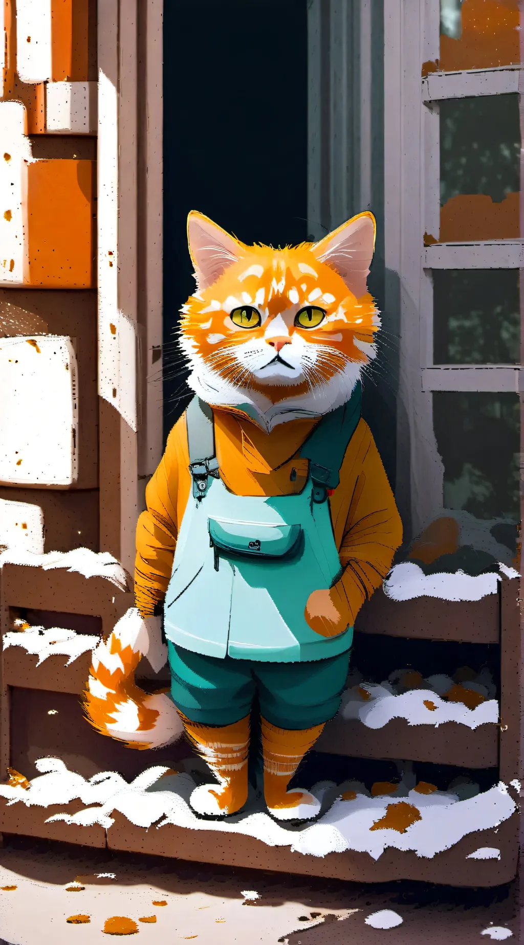 ai character: garfield background