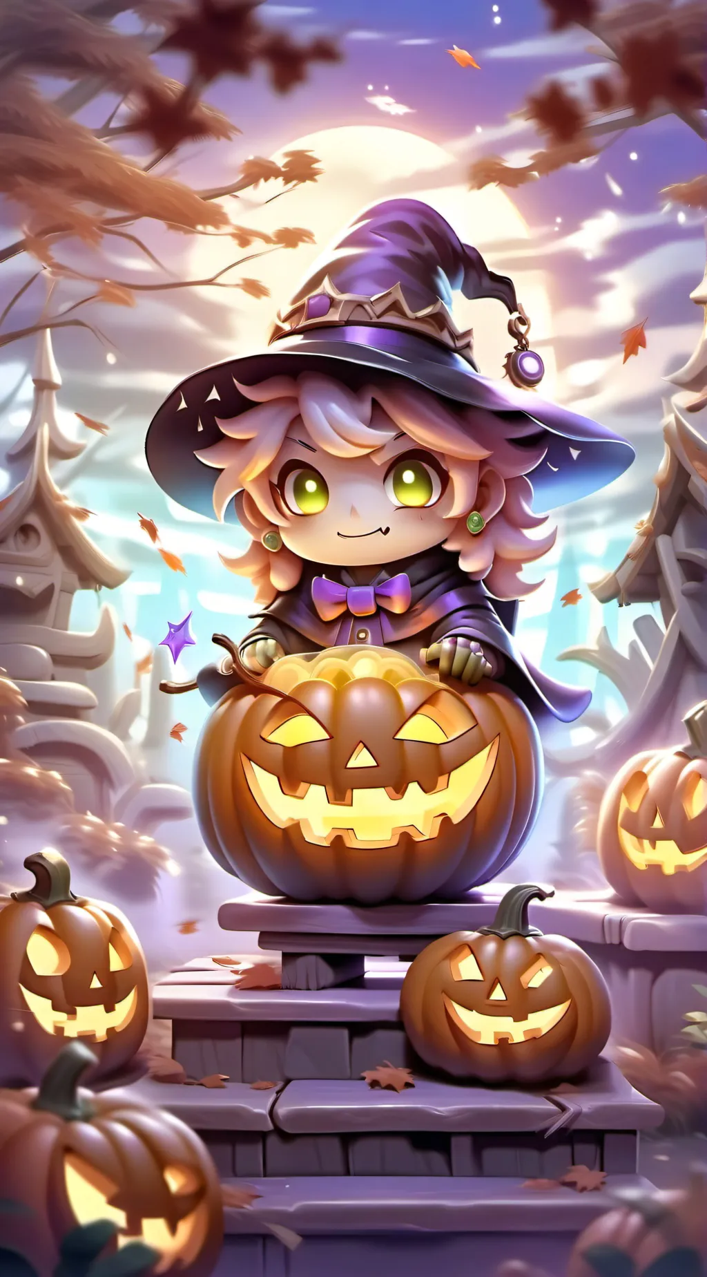 ai character: Halloween Drones background
