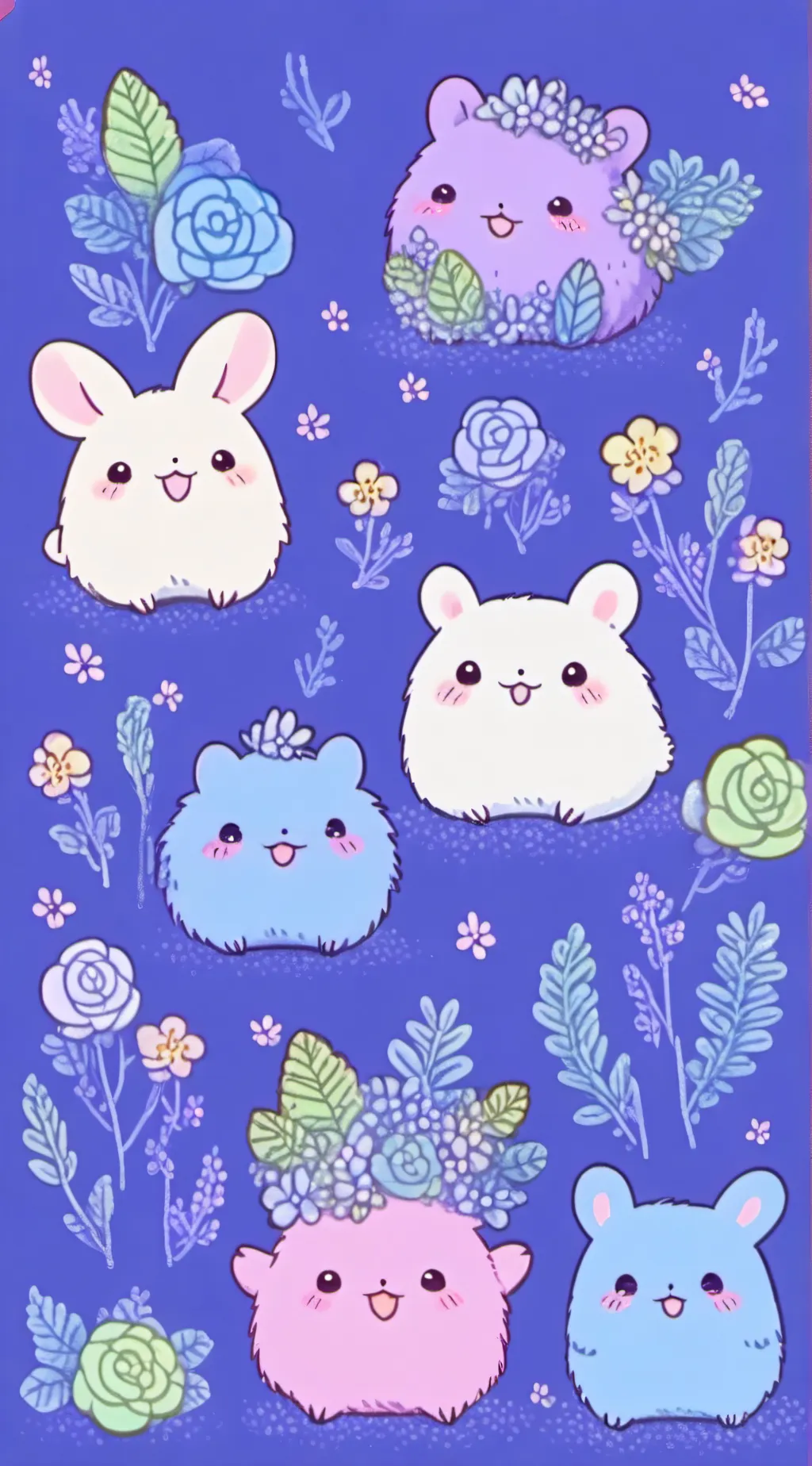 ai character: smiling Critters background