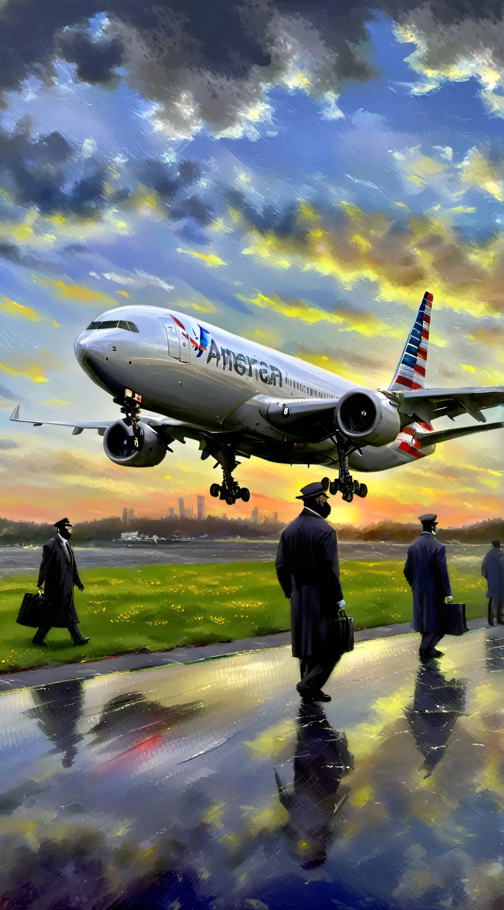 ai character: American Airlines  background