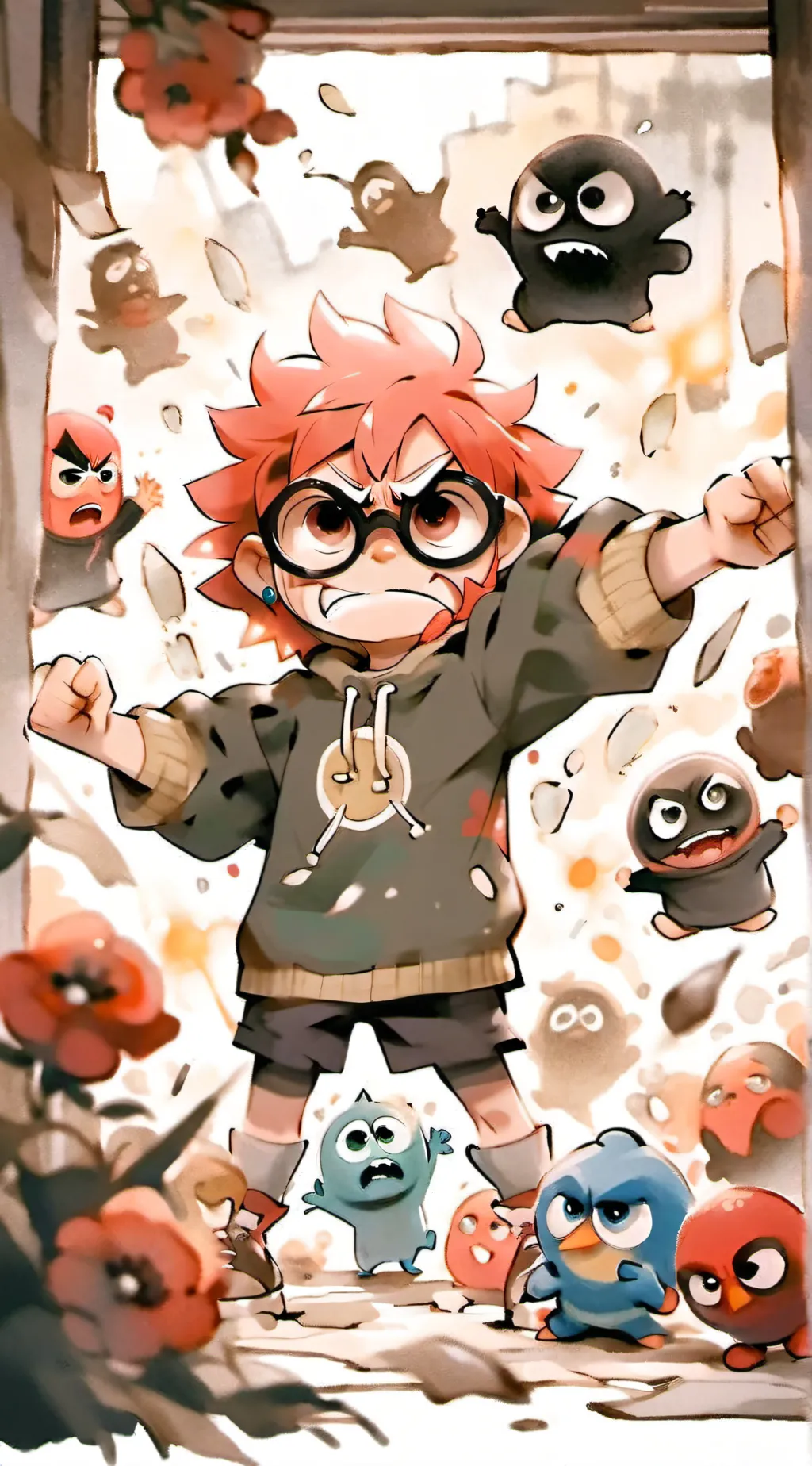 ai character:  Anger  background