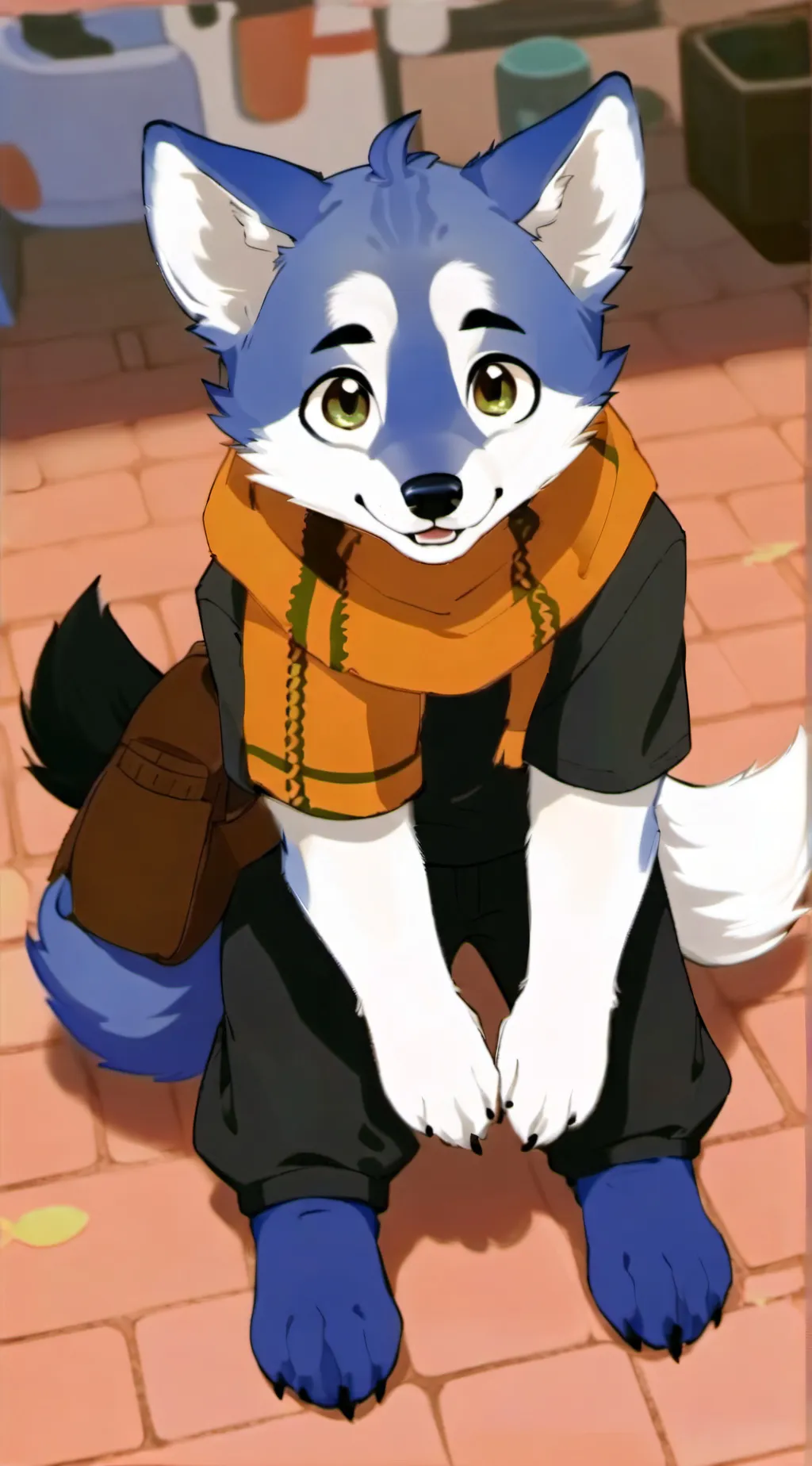 ai character: Ein the wolf background