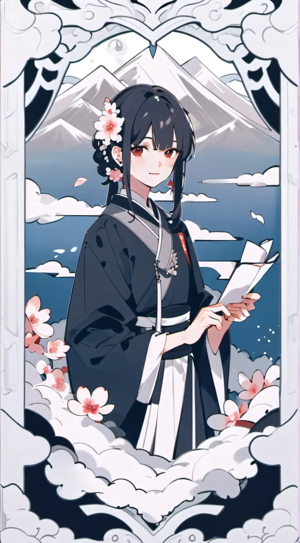 ai character: shine background