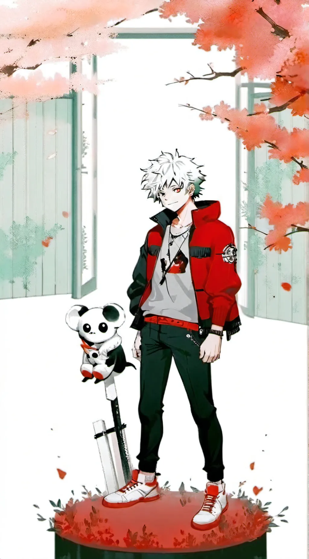 ai character: in the train background