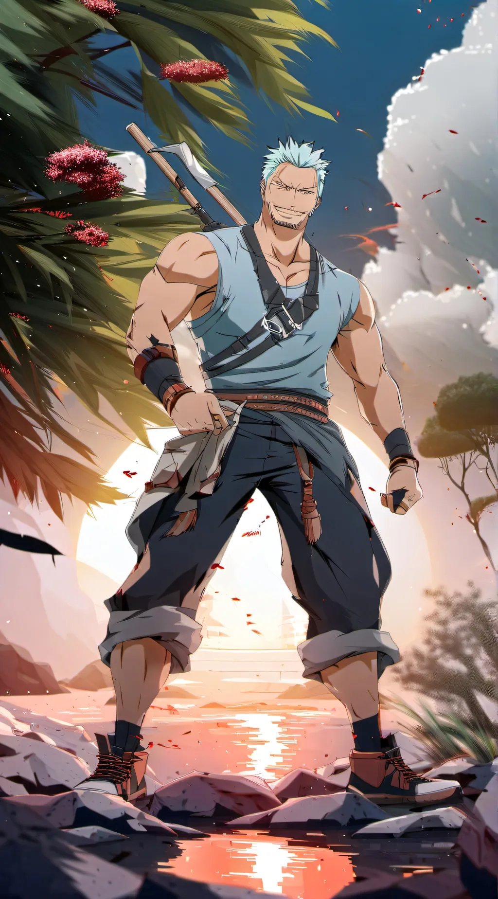 ai character: Zoro background