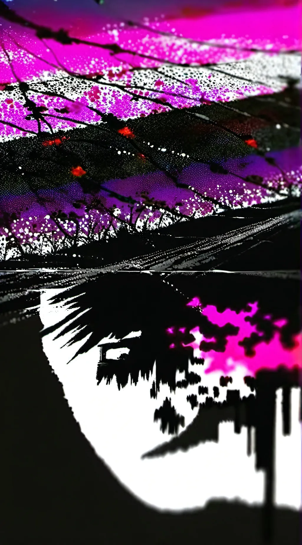 ai character: G L I T C H background