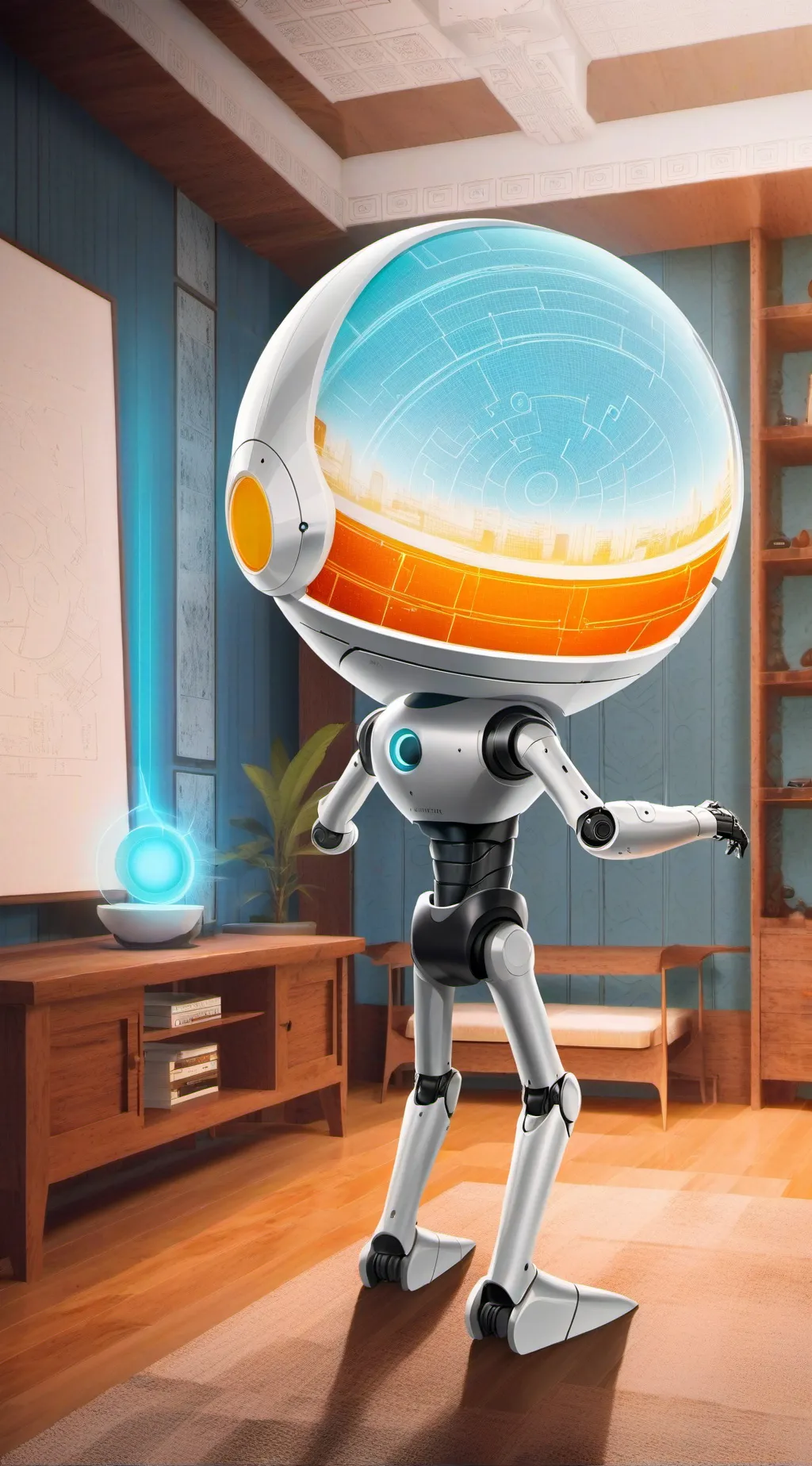 ai character: plant wubbox  background