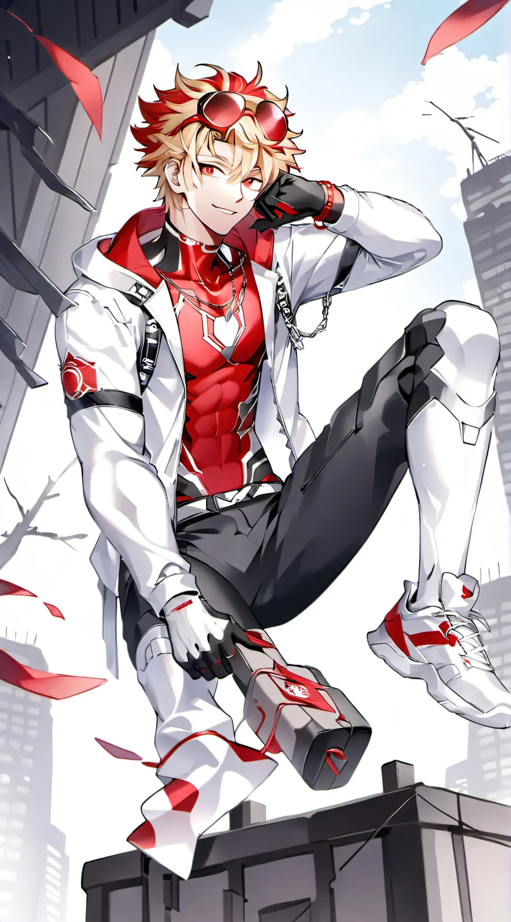 ai character: 💥Bakugo+Spider-Man background