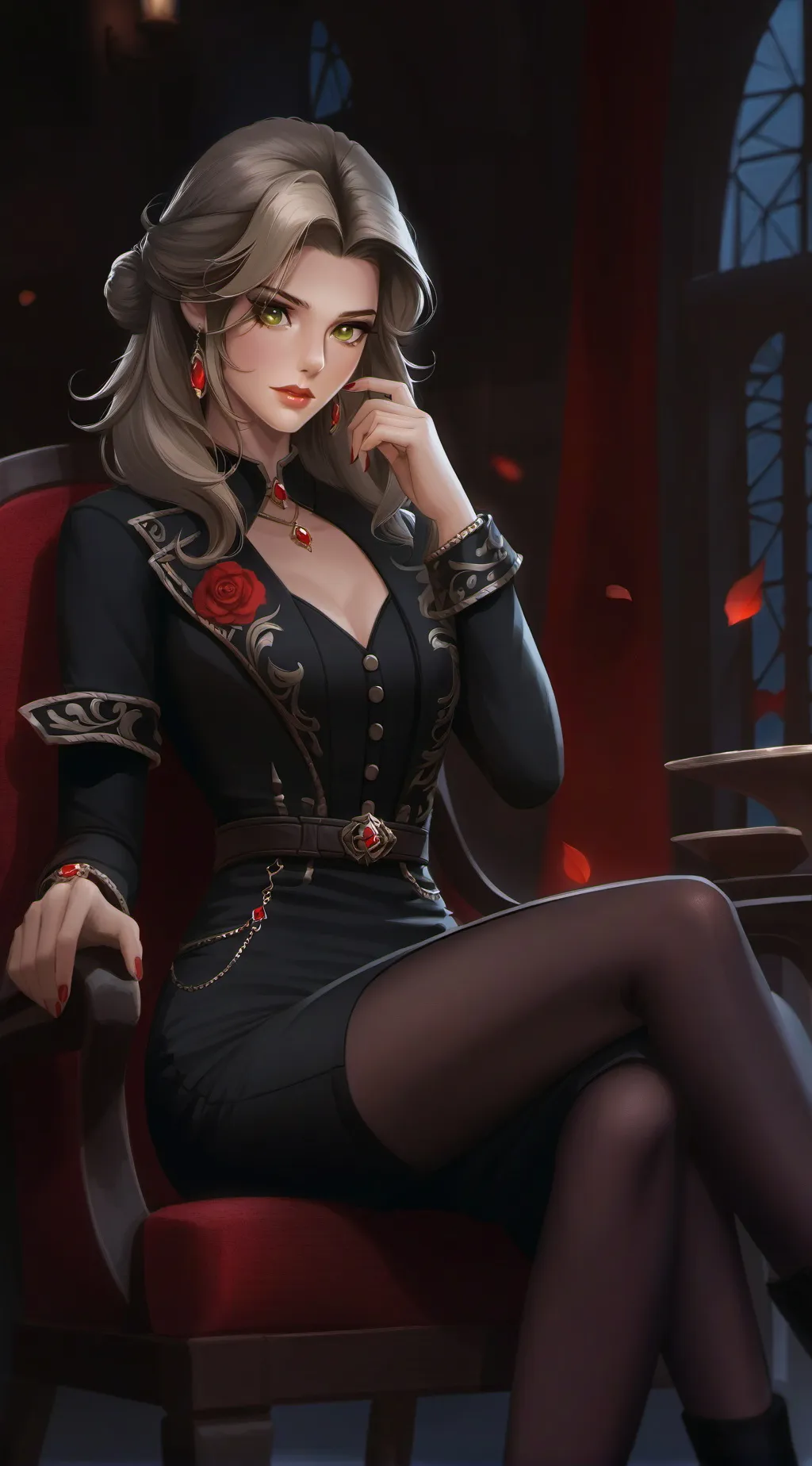 ai character: Kim Lara👍 background