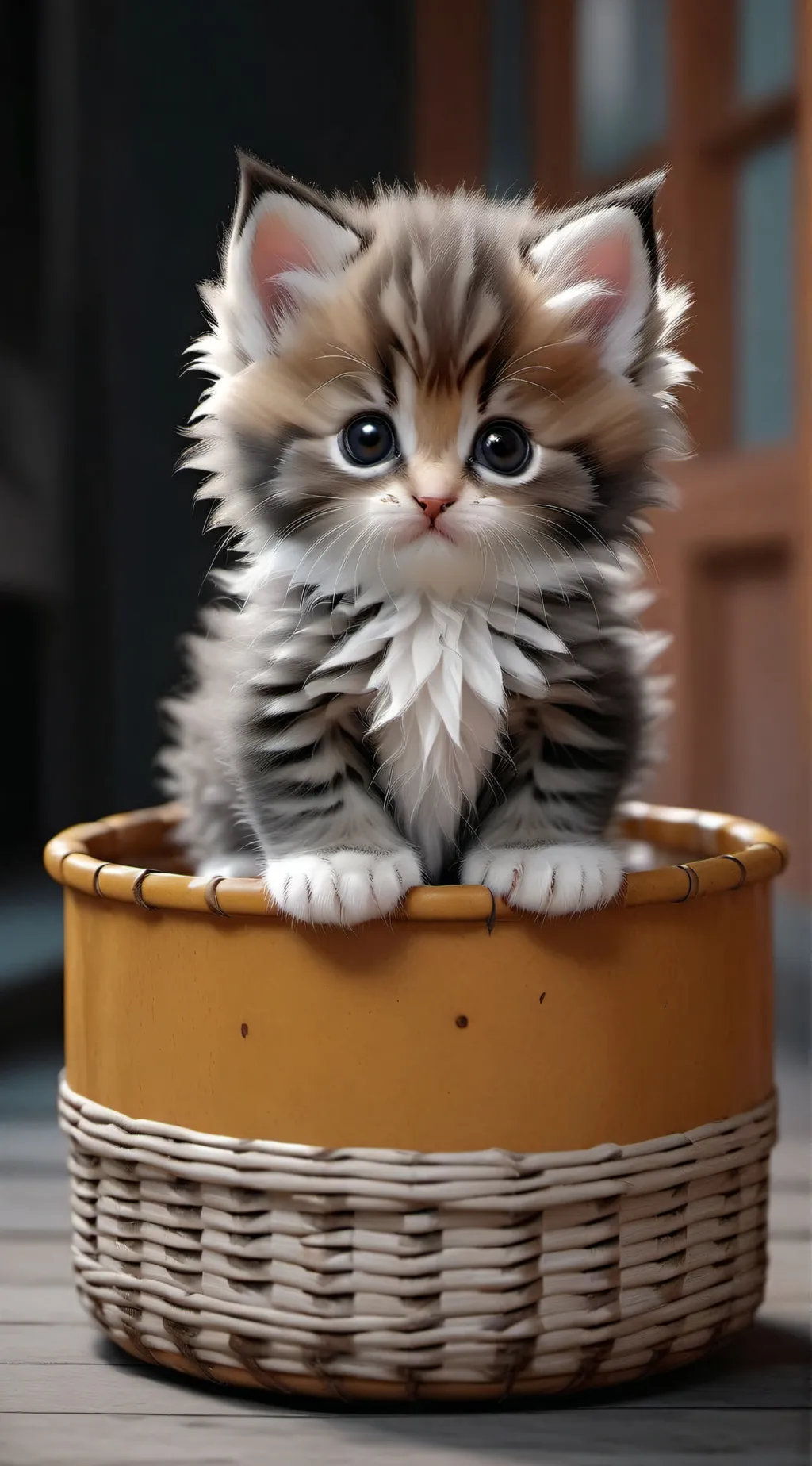 ai character: young kitten background