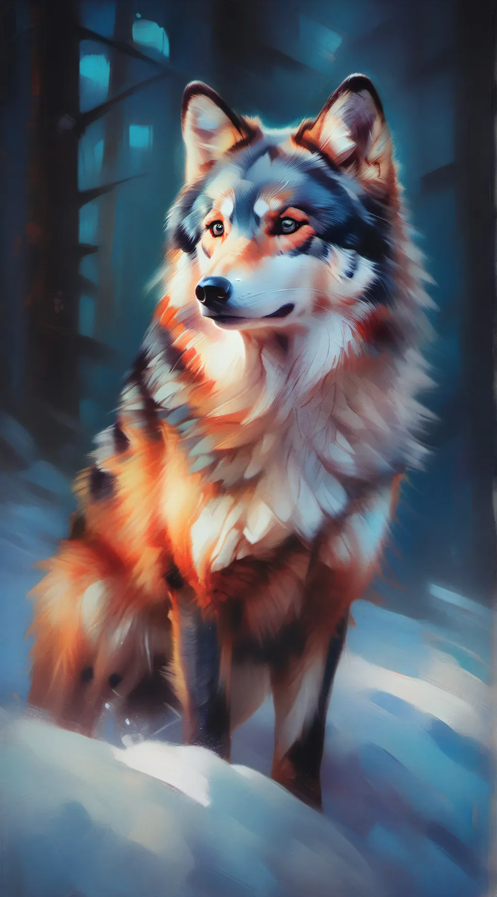 ai character: wolf background