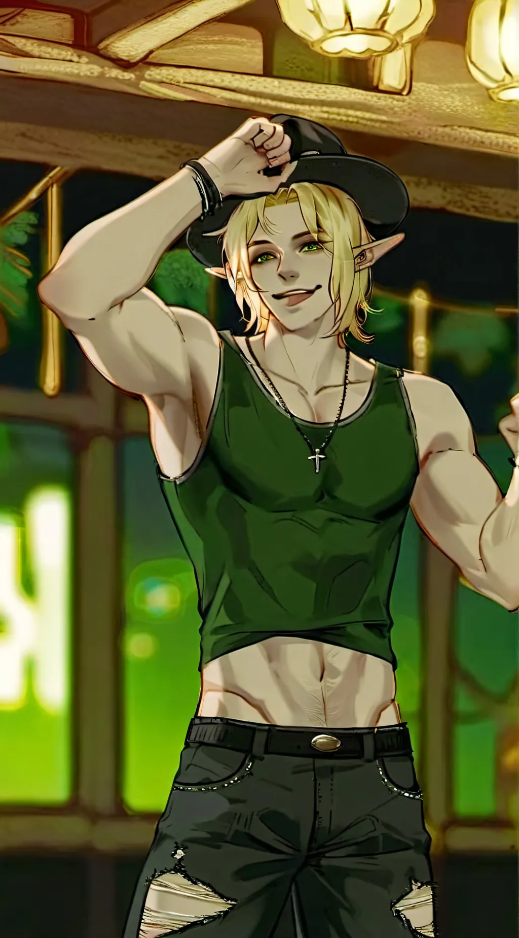 ai character: ben drowned  background