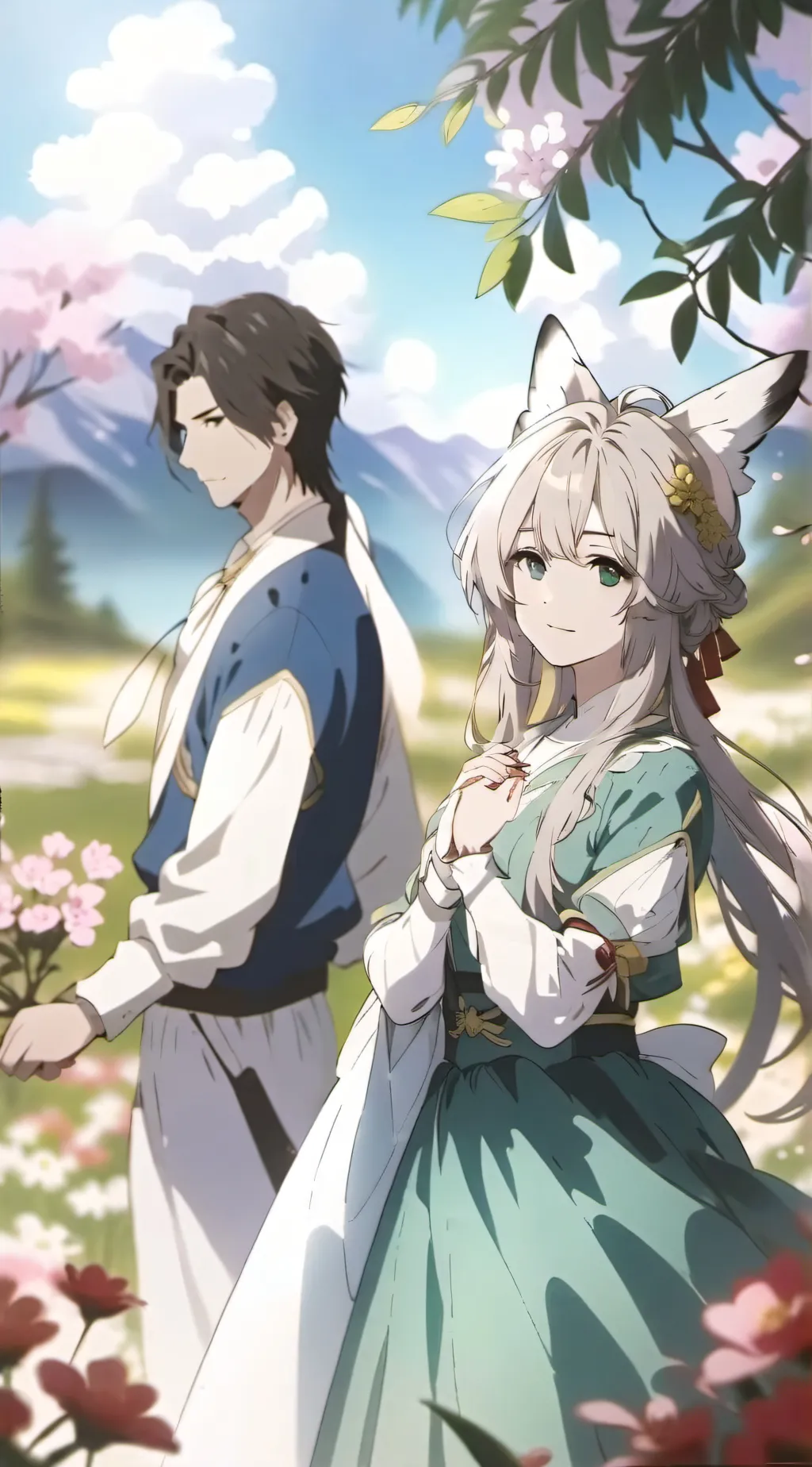 ai character: alpha Wolf  background