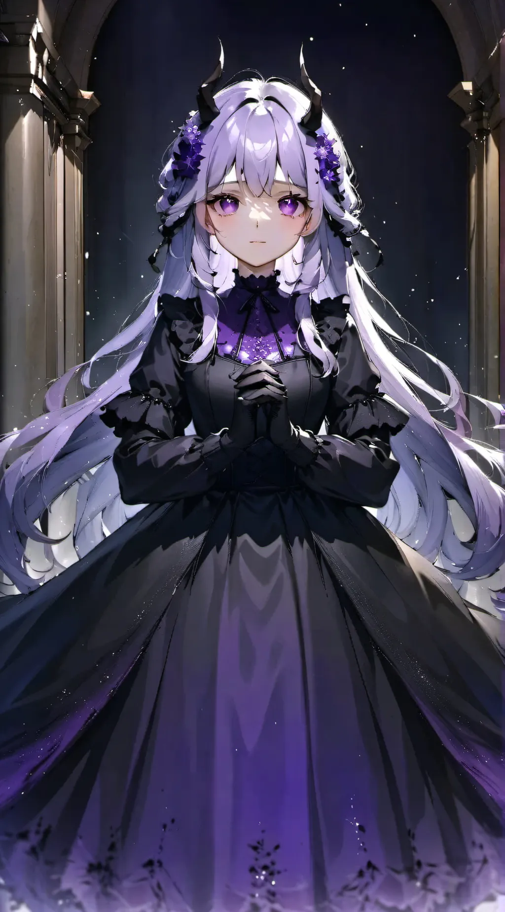 ai character: Crystal light background