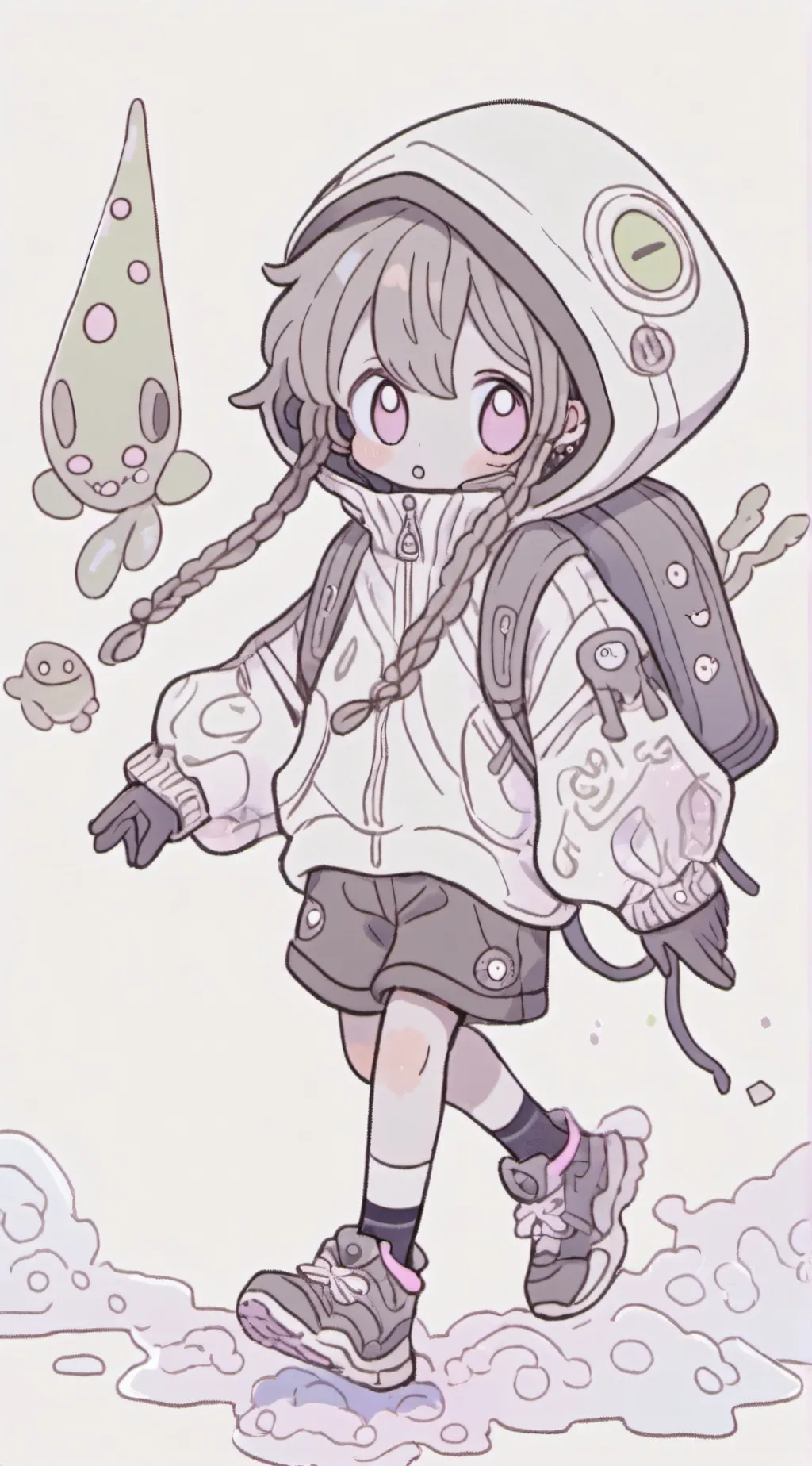 ai character: Cute alien background