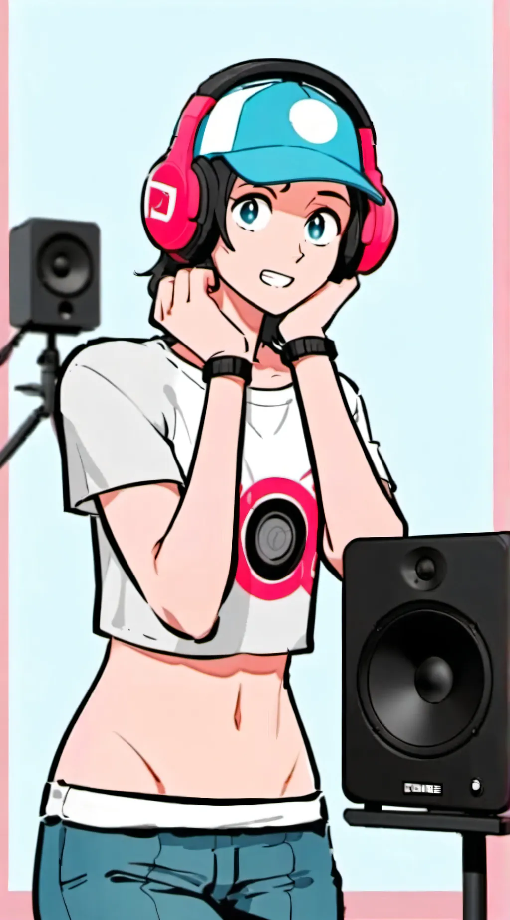 ai character: speaker woman background