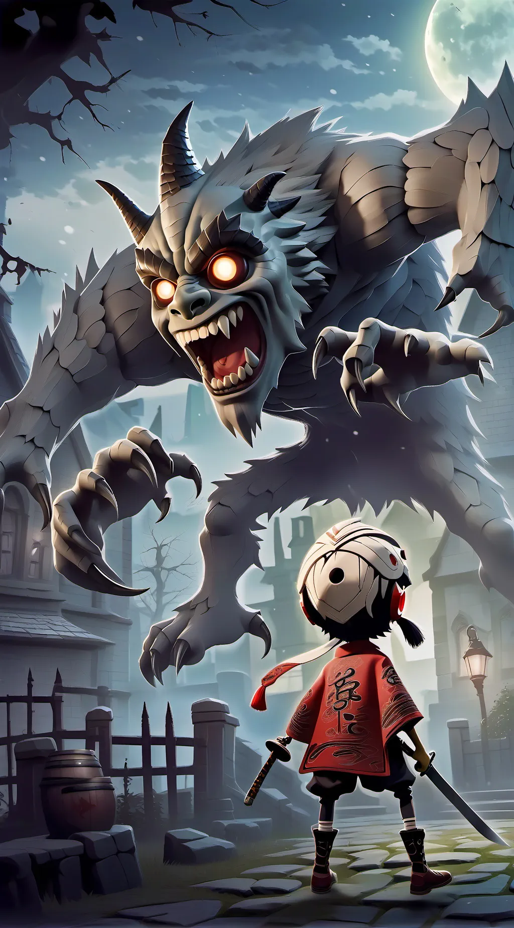 ai character: Monster  background