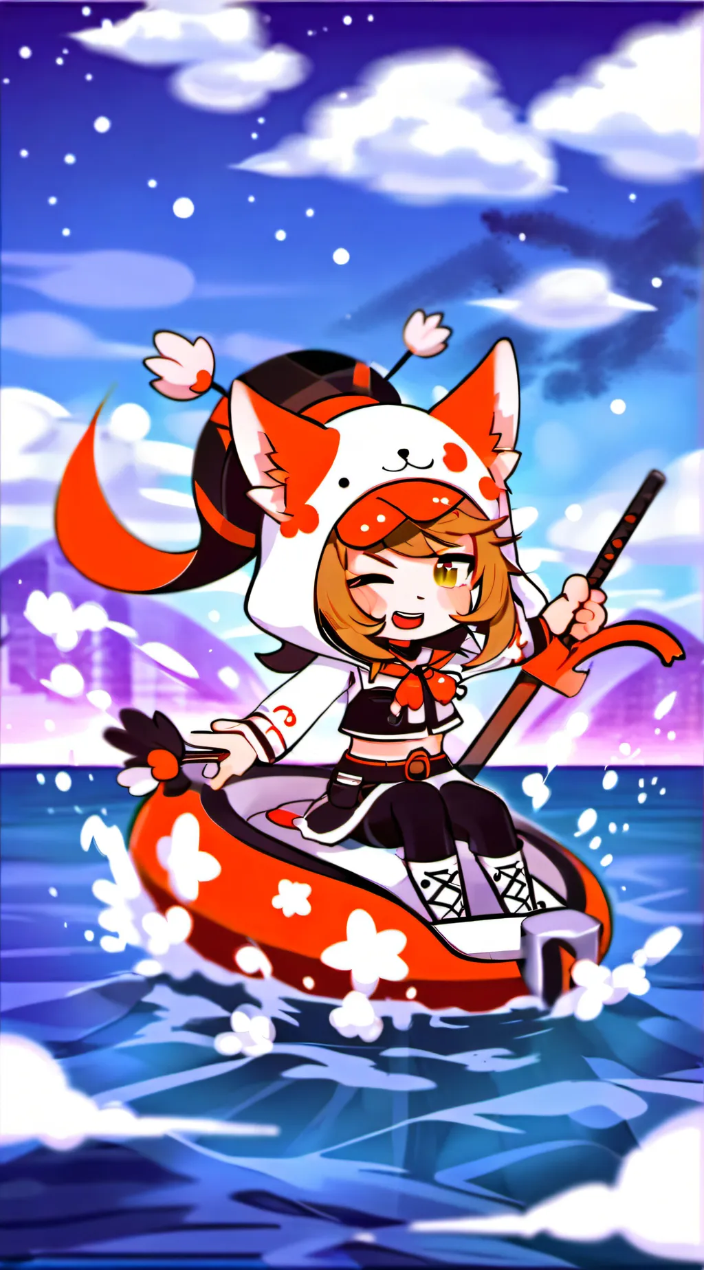 ai character: tawog and hazbin  background