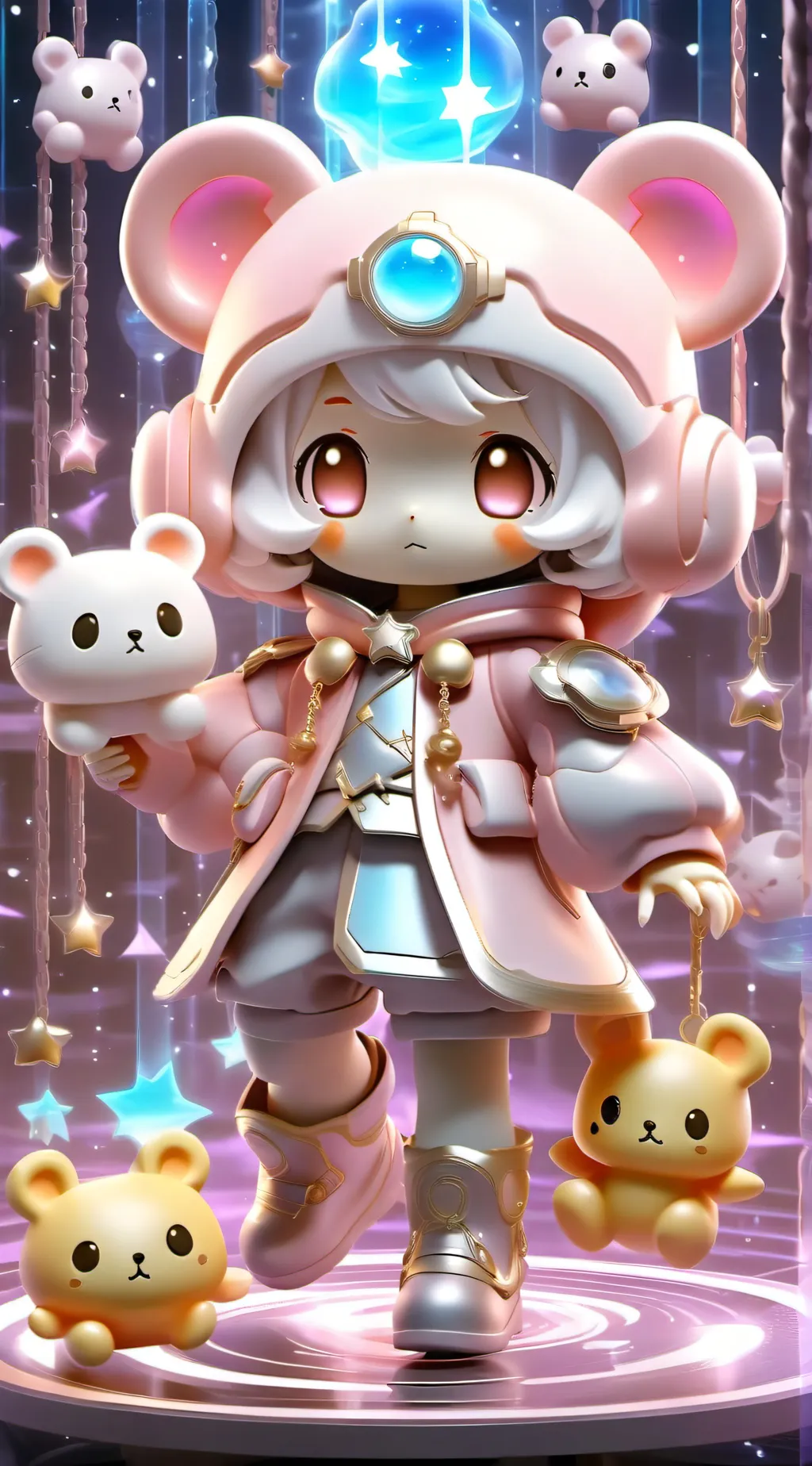 ai character: SanrioFighterDigit background