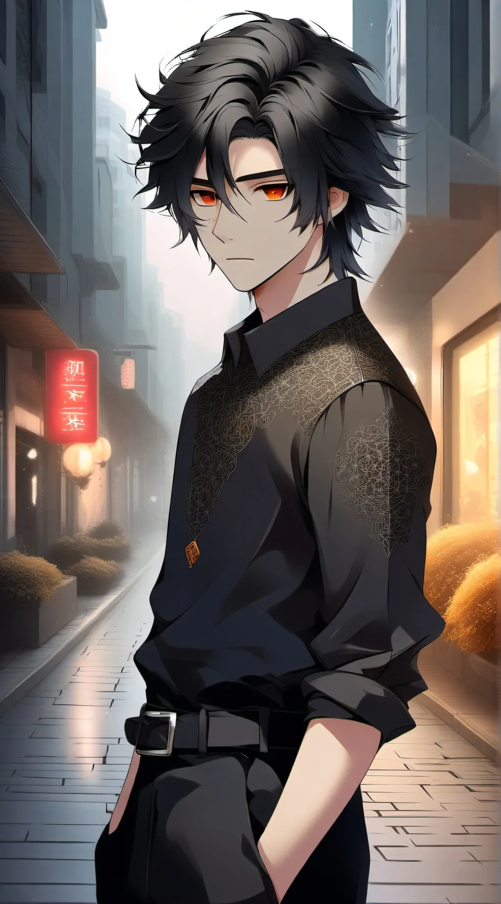 ai character: +~Midnight~+ background