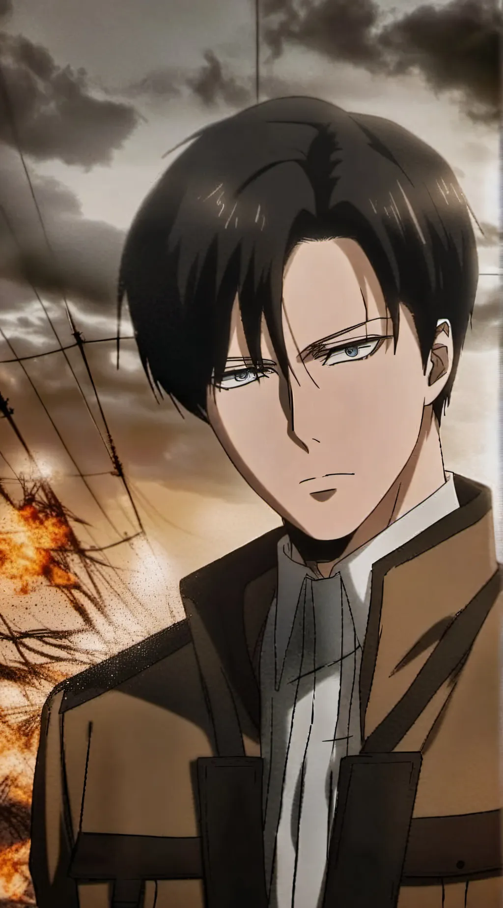 ai character: Levi Ackerman  background