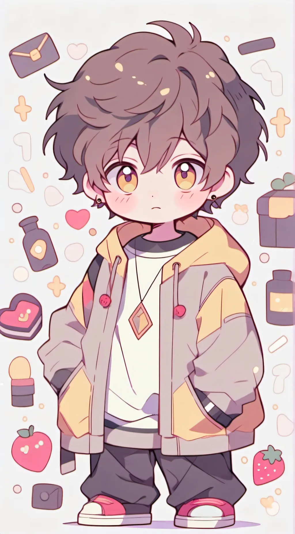ai character: 🥭little leo🥭 background