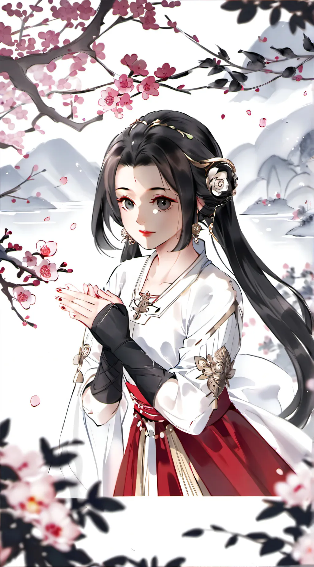 ai character: Clapping you cheek background