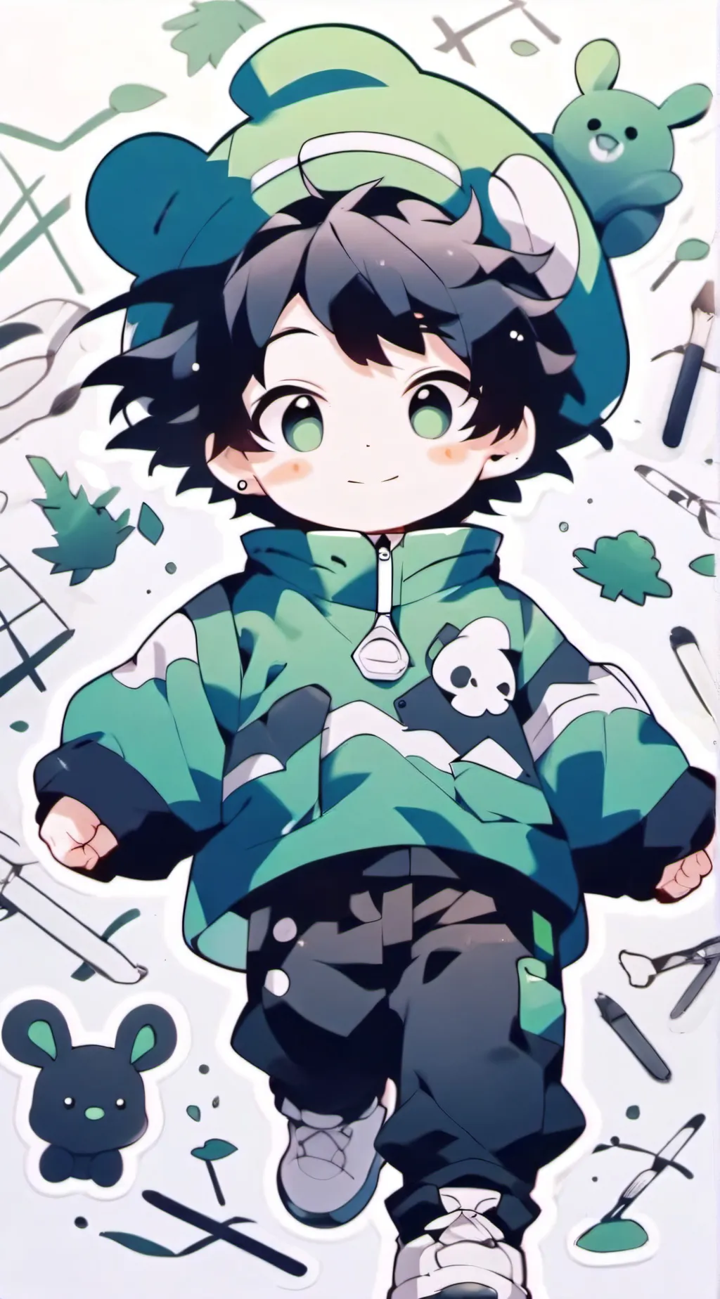 ai character: 💜Izuku Midoriya💜 background
