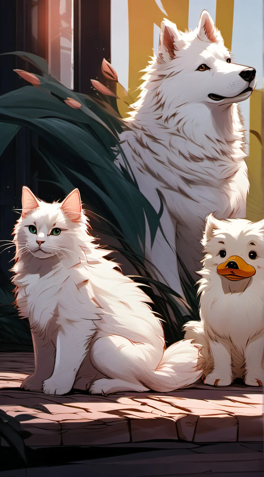 ai character: Dogs and cats background