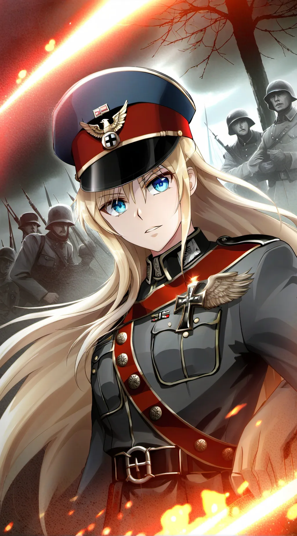 ai character: Lieutenant Bertha  background