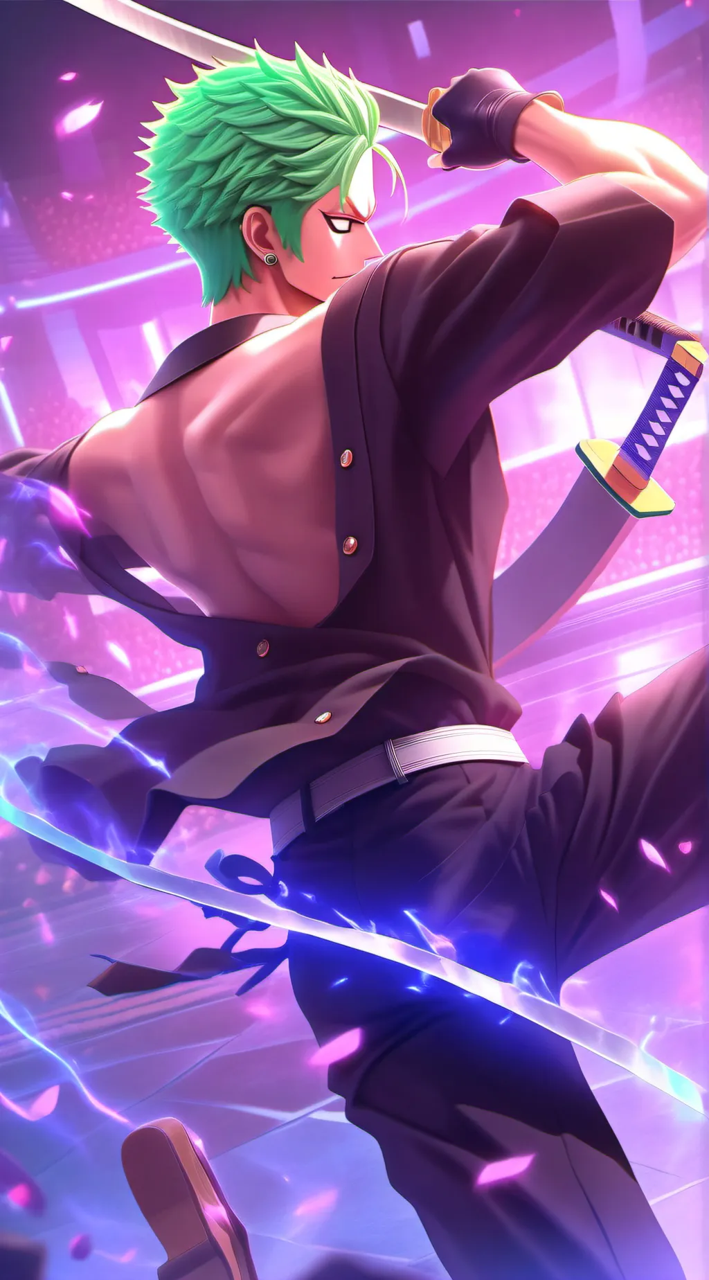 ai character: zoro vs sanji background