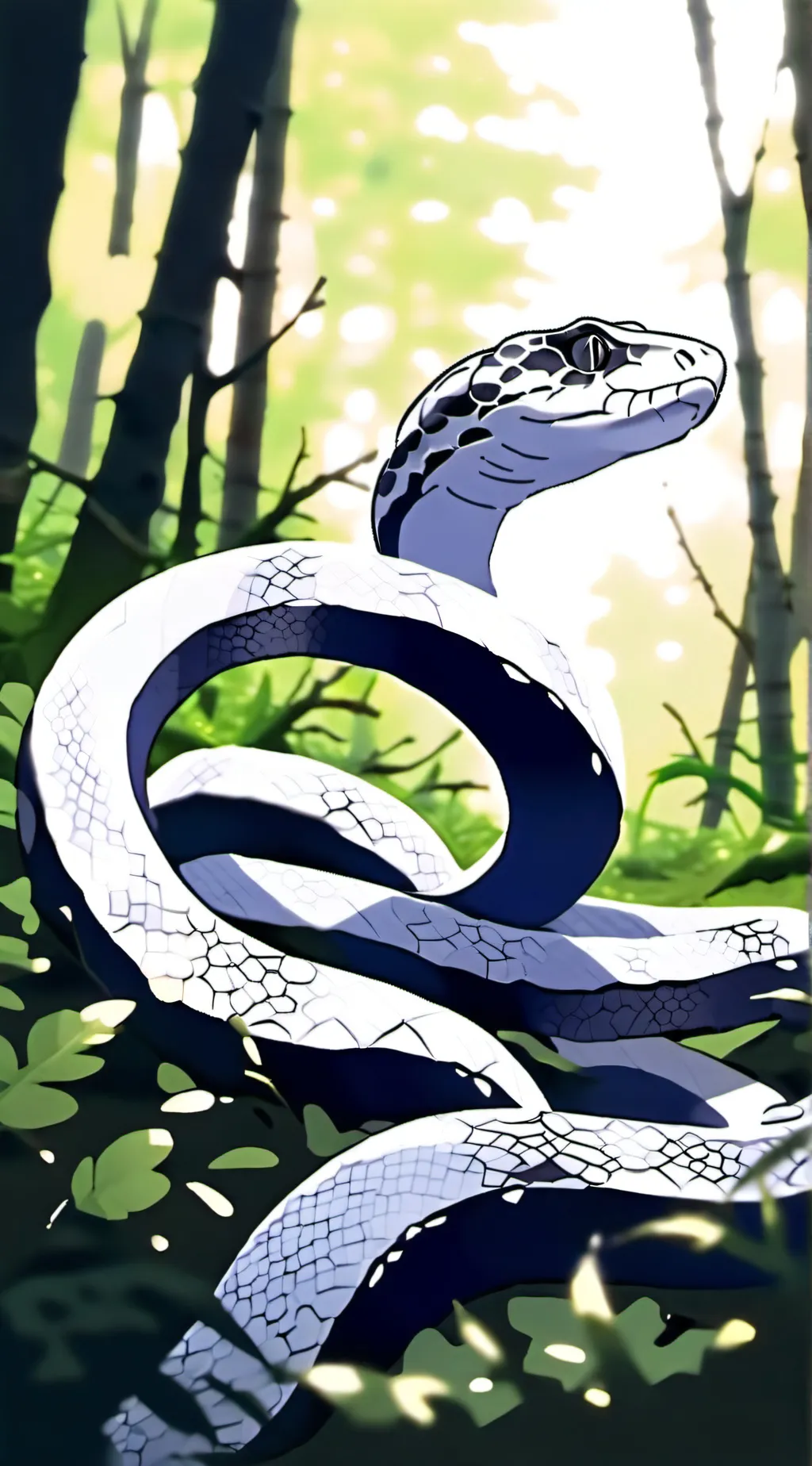 ai character: Winterschnee background