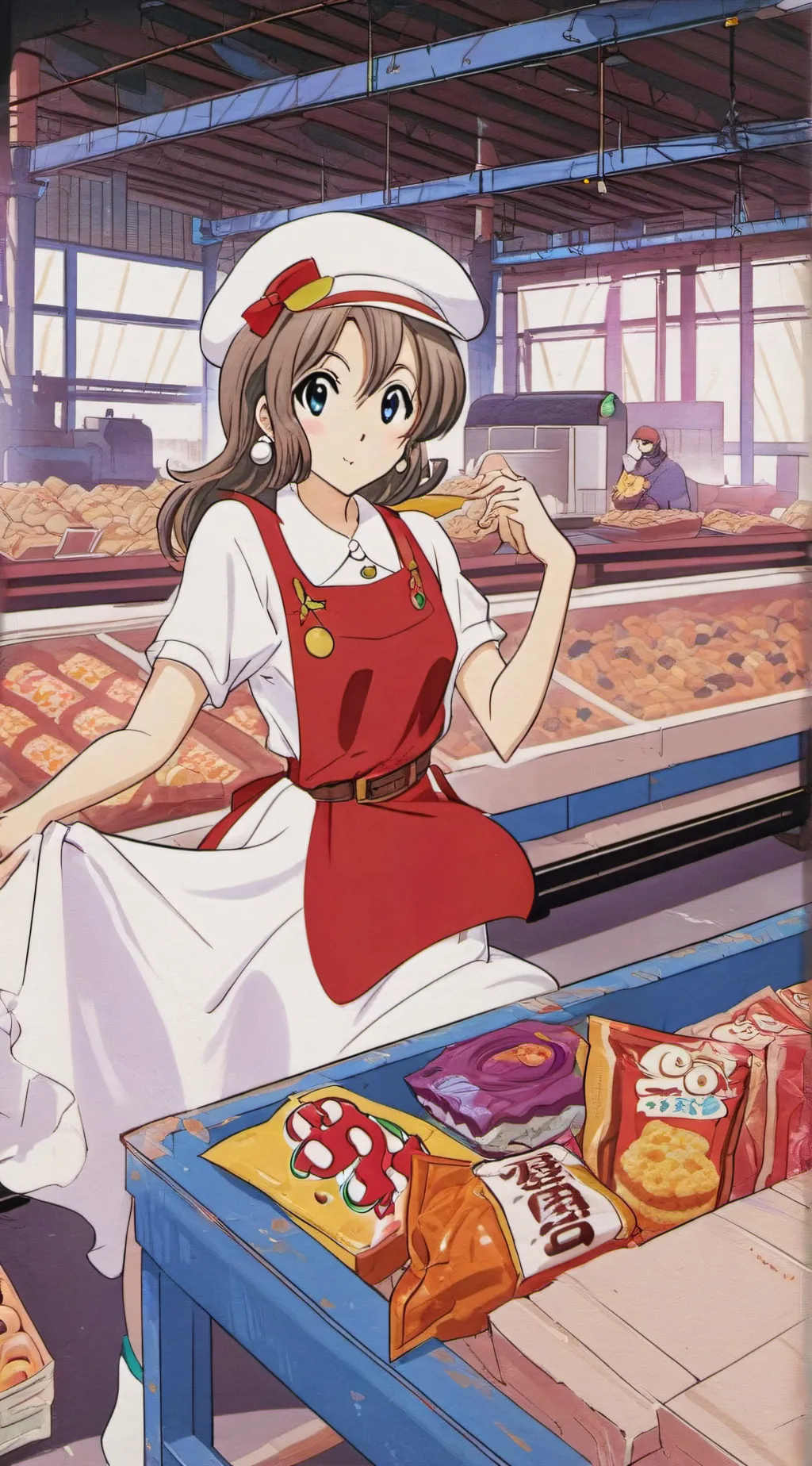 ai character: Cally's Factory background