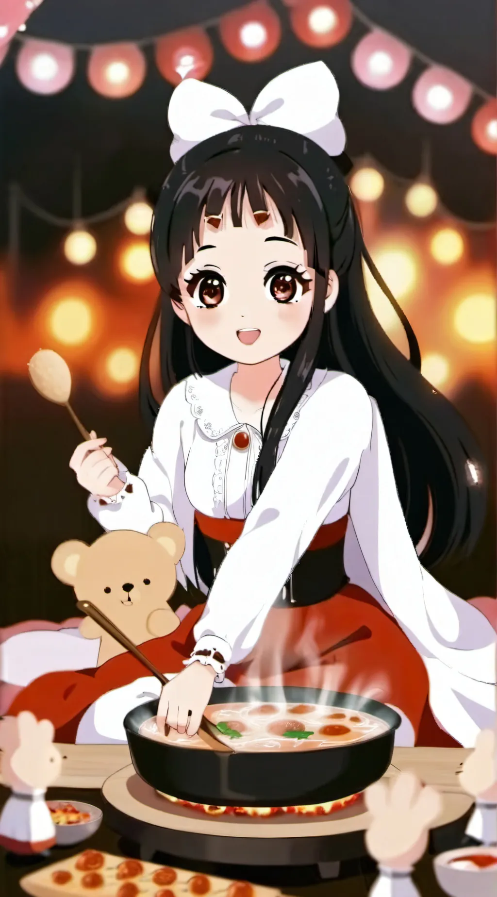 ai character: Noodle girl background