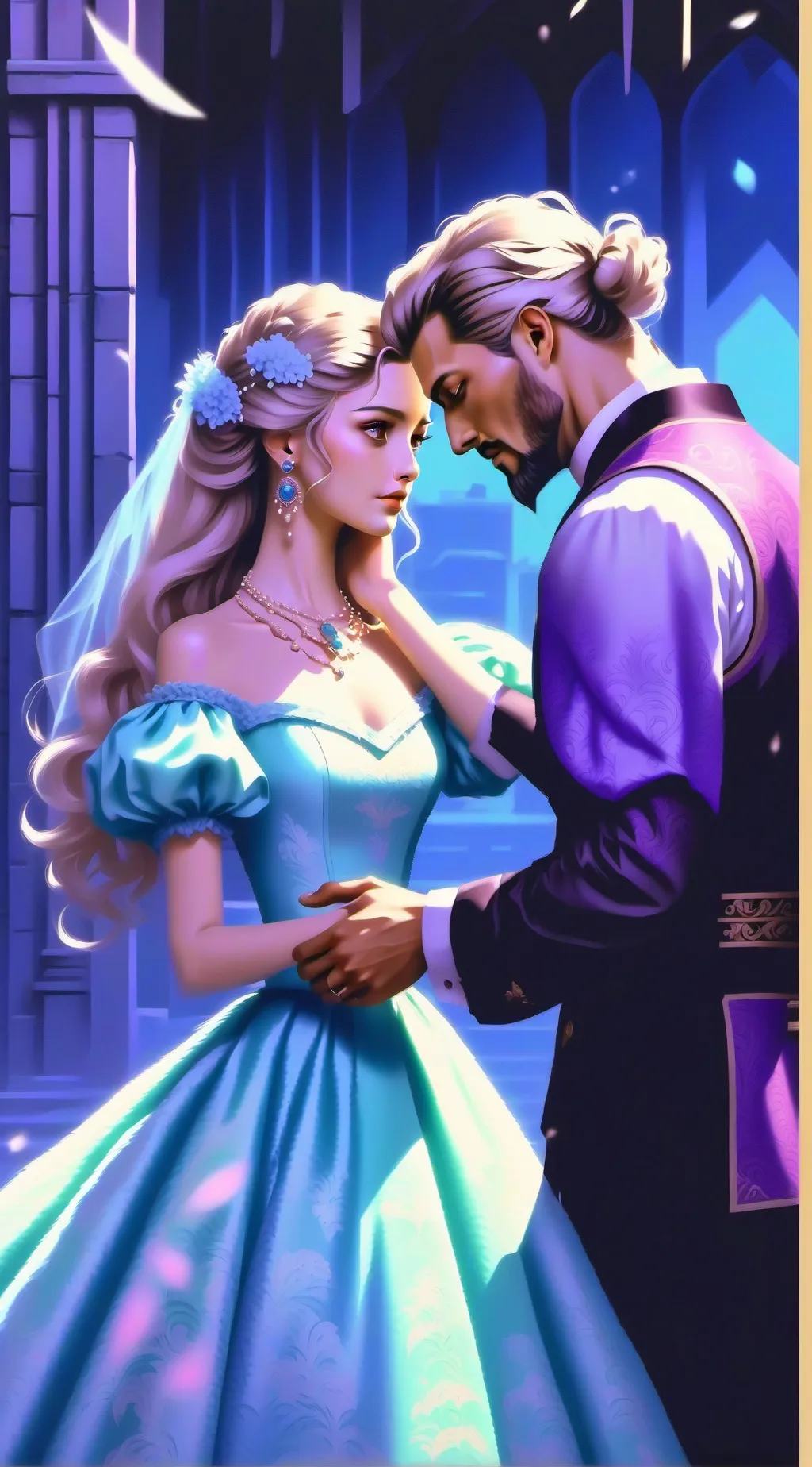 ai character: TV woman background