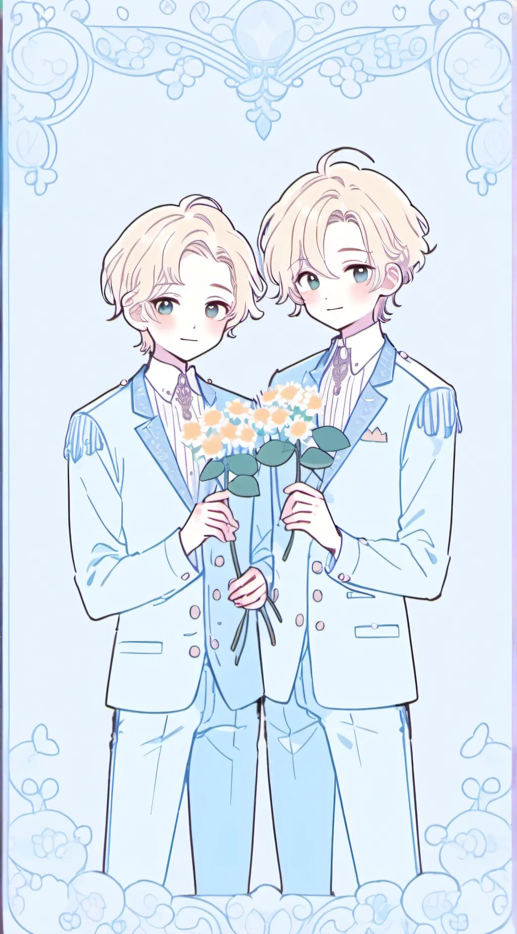 ai character: hener and henry  background